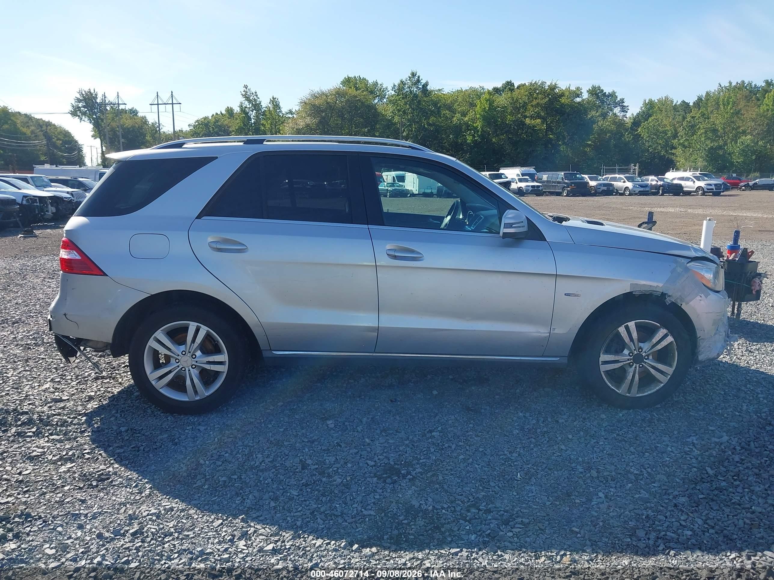 2012 Mercedes-benz Ml 350 4matic Silver vin: 4JGDA5HB4CA004211