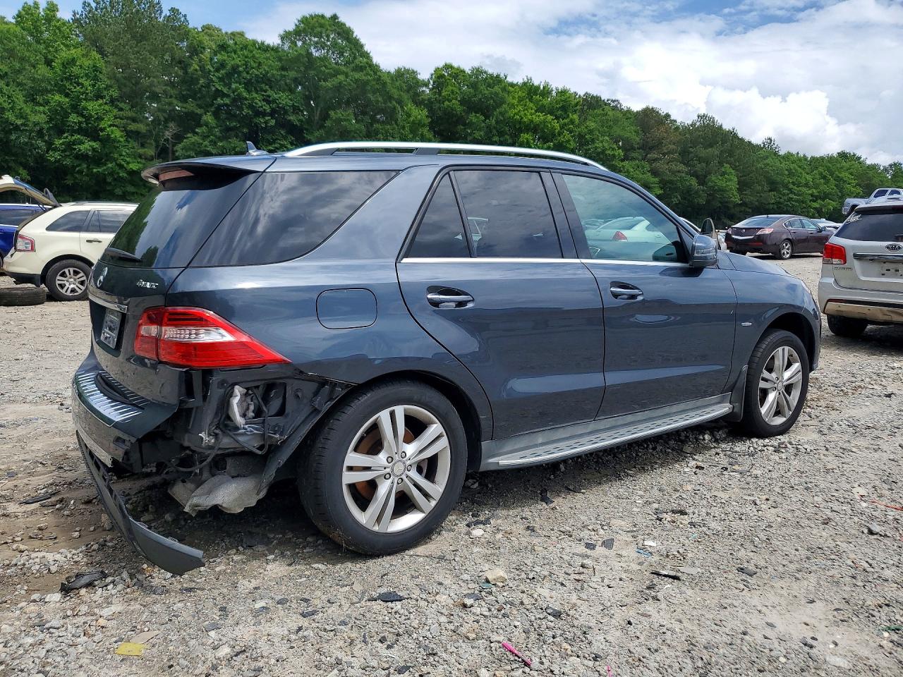 2012 Mercedes-benz Ml 350 4matic Charcoal vin: 4JGDA5HB4CA006850