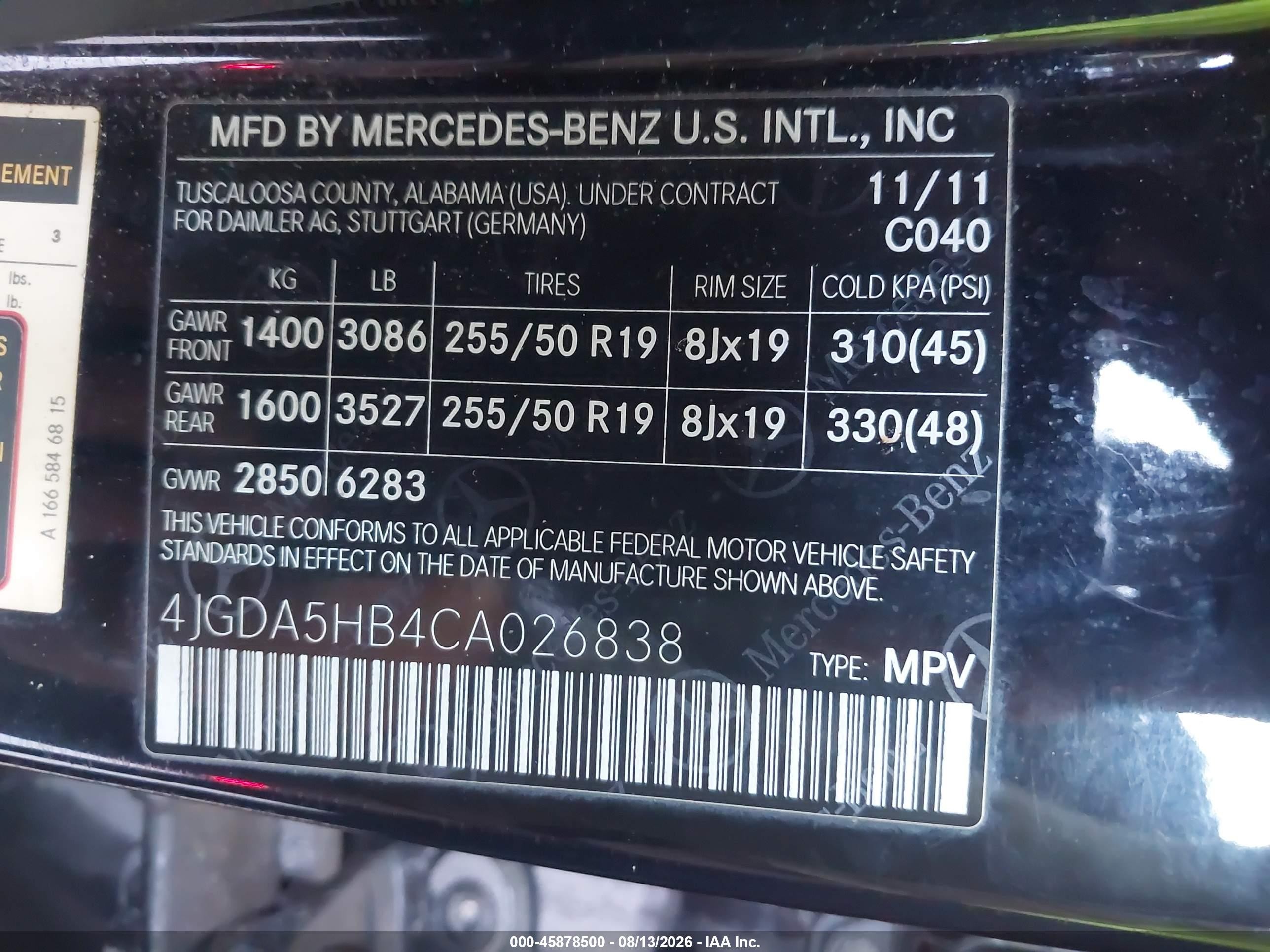 2012 Mercedes-benz Ml 350 4matic Черный vin: 4JGDA5HB4CA026838