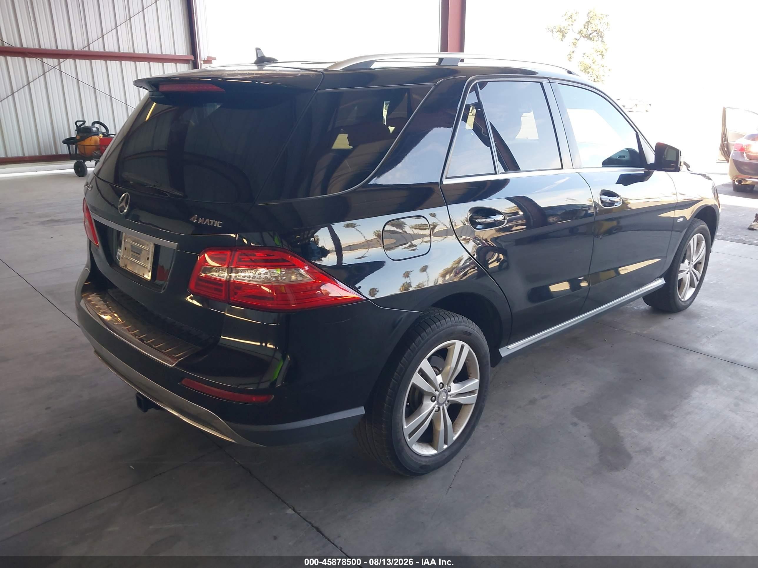2012 Mercedes-benz Ml 350 4matic Black vin: 4JGDA5HB4CA026838
