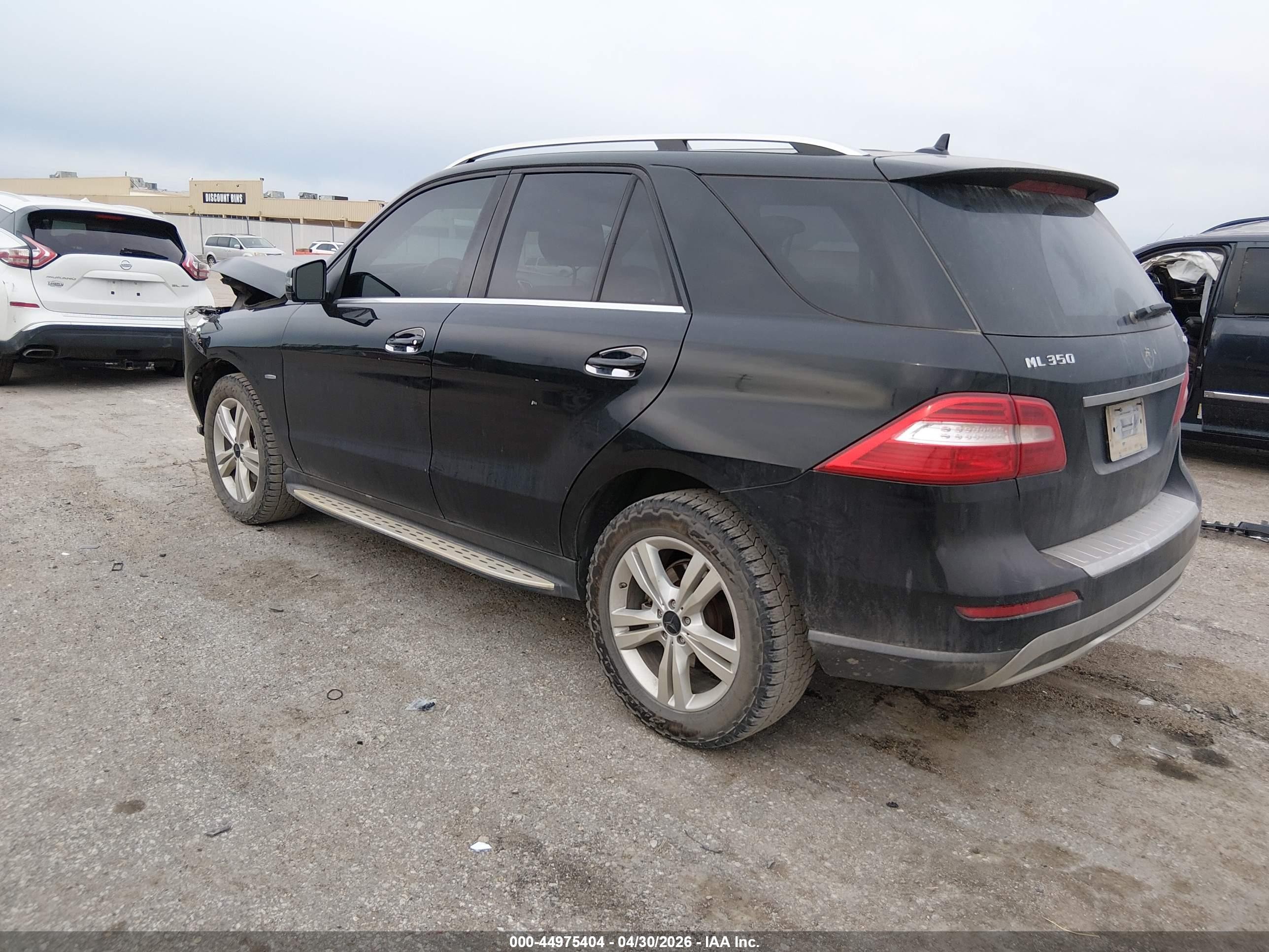 2012 Mercedes-benz Ml 350 4matic Black vin: 4JGDA5HB4CA034745