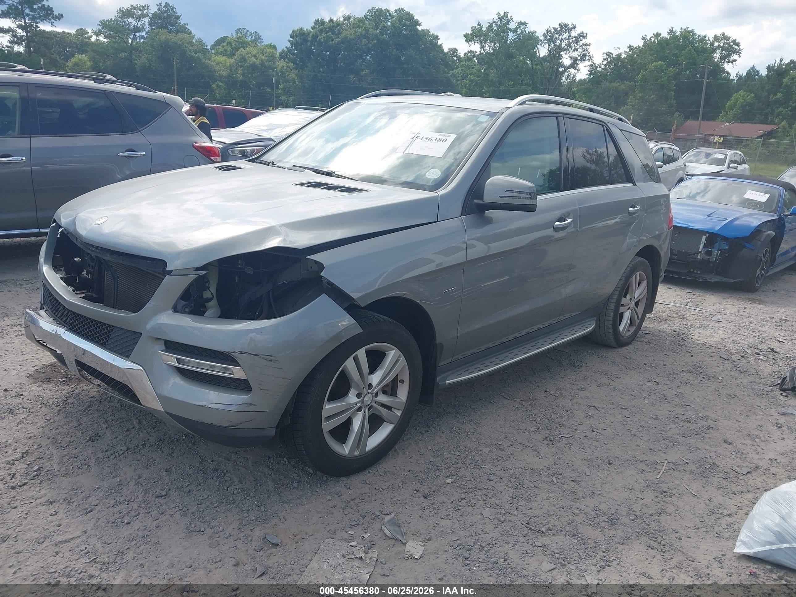 2012 Mercedes-benz Ml 350 4matic Gray vin: 4JGDA5HB4CA067096