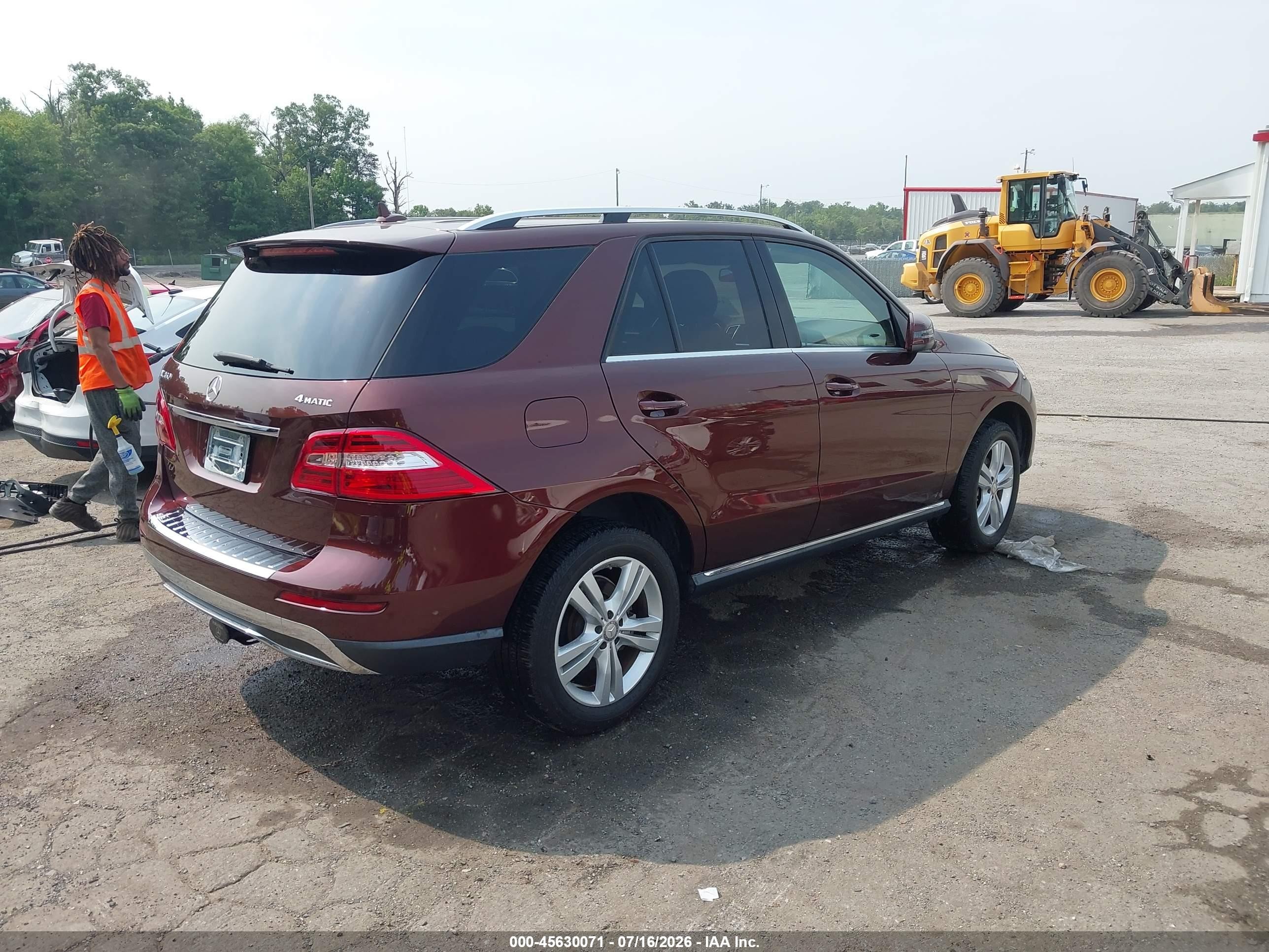 2013 Mercedes-benz Ml 350 4matic Burgundy vin: 4JGDA5HB4DA139609