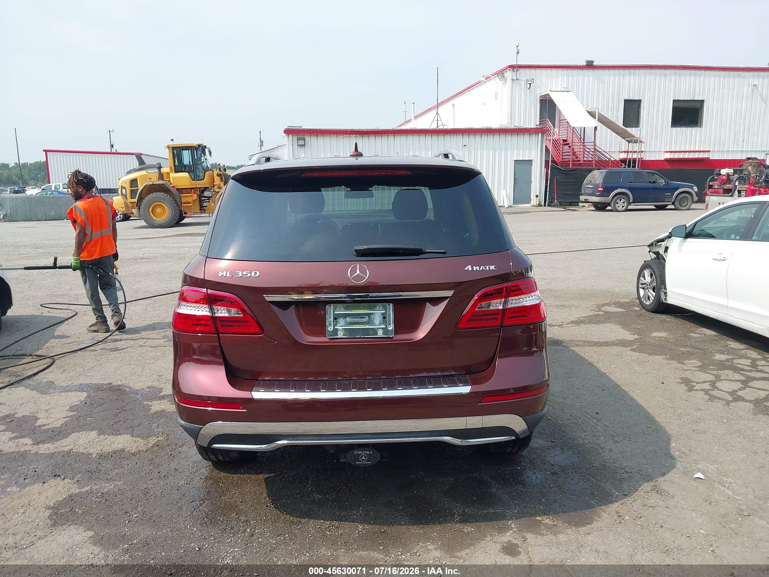 2013 Mercedes-benz Ml 350 4matic Burgundy vin: 4JGDA5HB4DA139609
