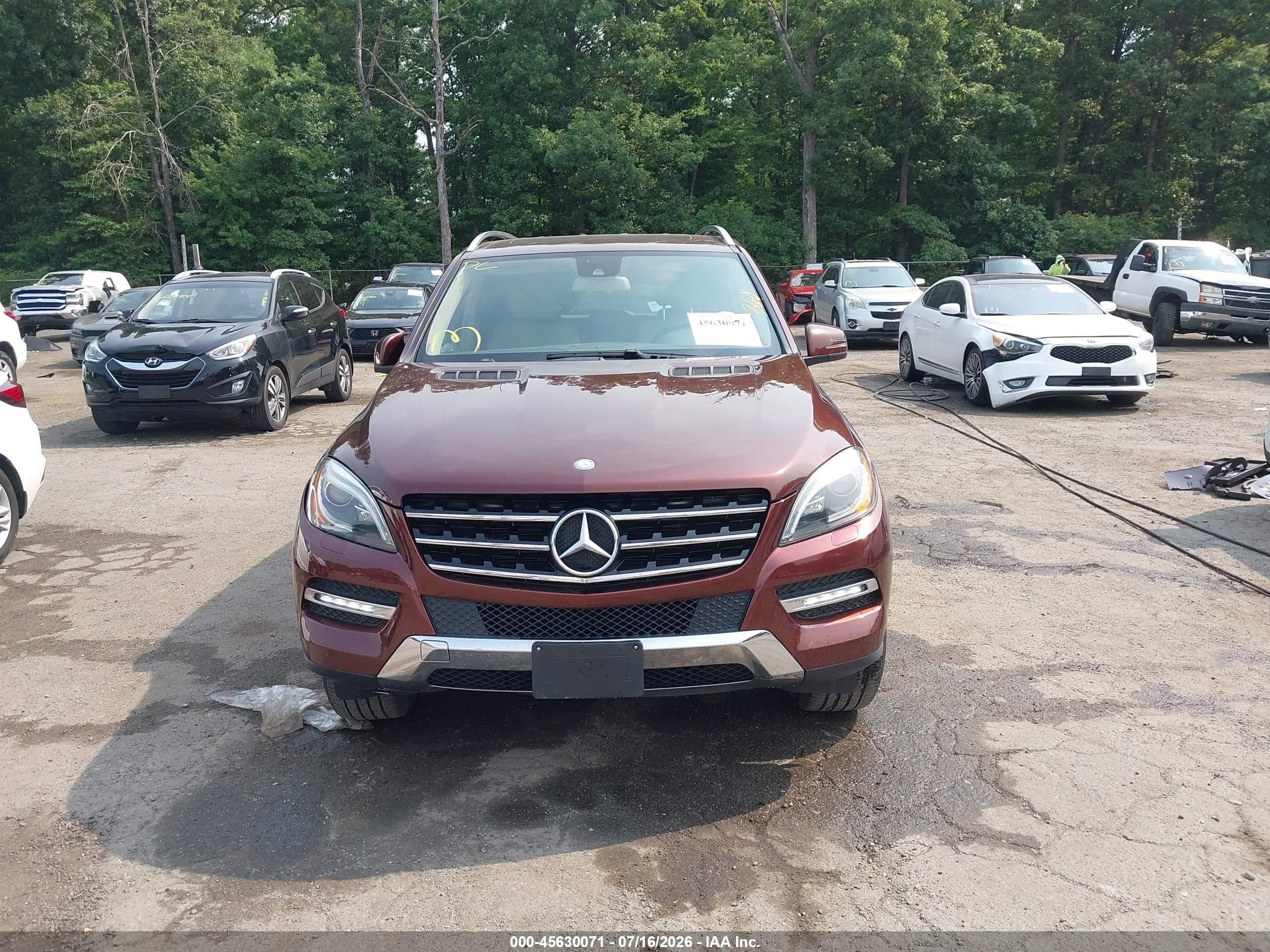 2013 Mercedes-benz Ml 350 4matic Burgundy vin: 4JGDA5HB4DA139609