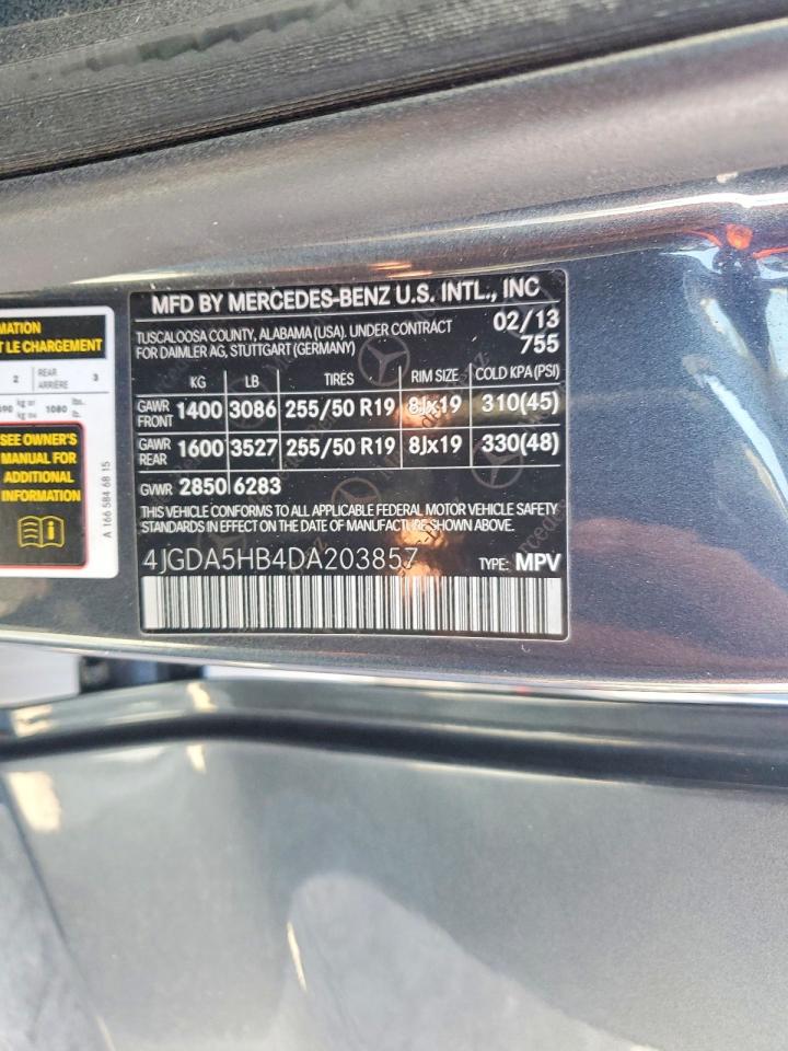 2013 Mercedes-benz Ml 350 4matic Серый vin: 4JGDA5HB4DA203857