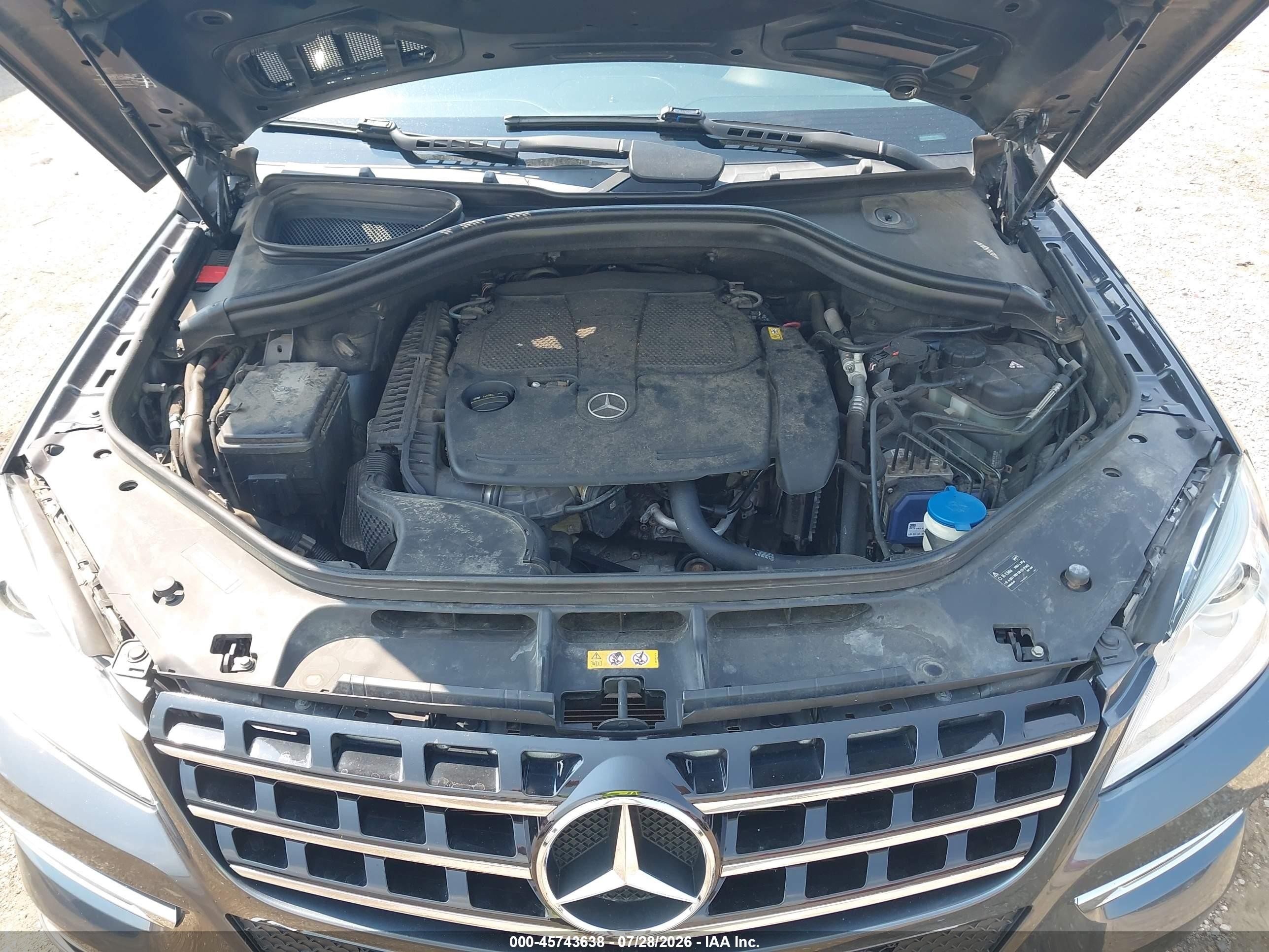 2014 Mercedes-benz Ml 350 4matic Gray vin: 4JGDA5HB4EA269617