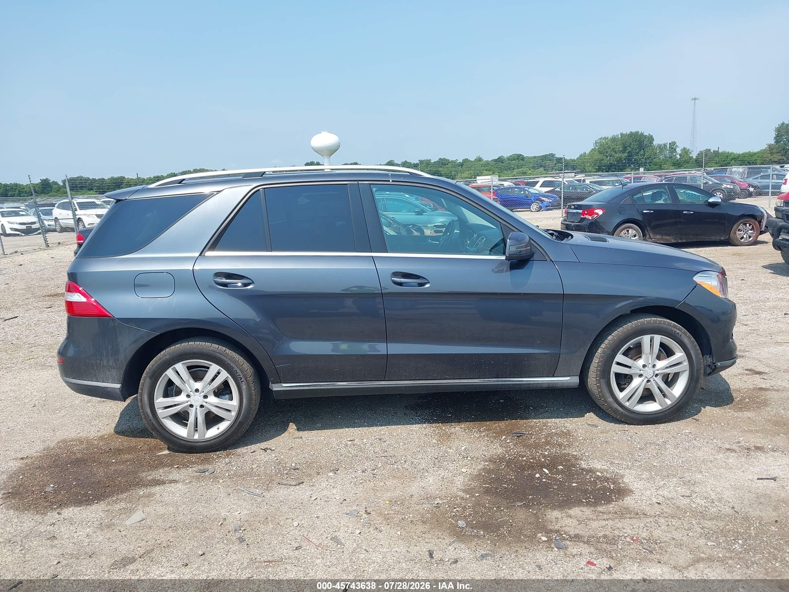 2014 Mercedes-benz Ml 350 4matic Gray vin: 4JGDA5HB4EA269617