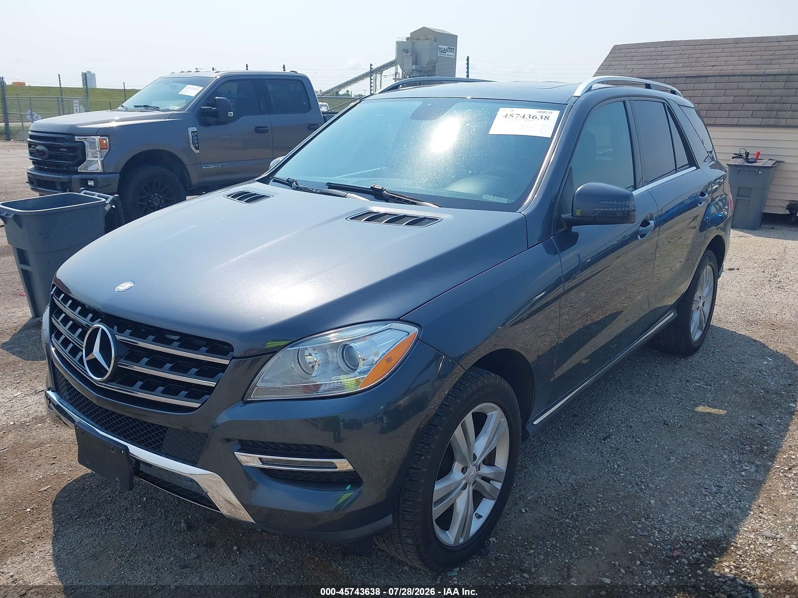 2014 Mercedes-benz Ml 350 4matic Gray vin: 4JGDA5HB4EA269617