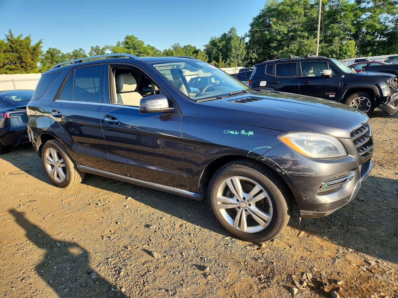 2014 Mercedes-benz Ml 350 4matic Gray vin: 4JGDA5HB4EA323692