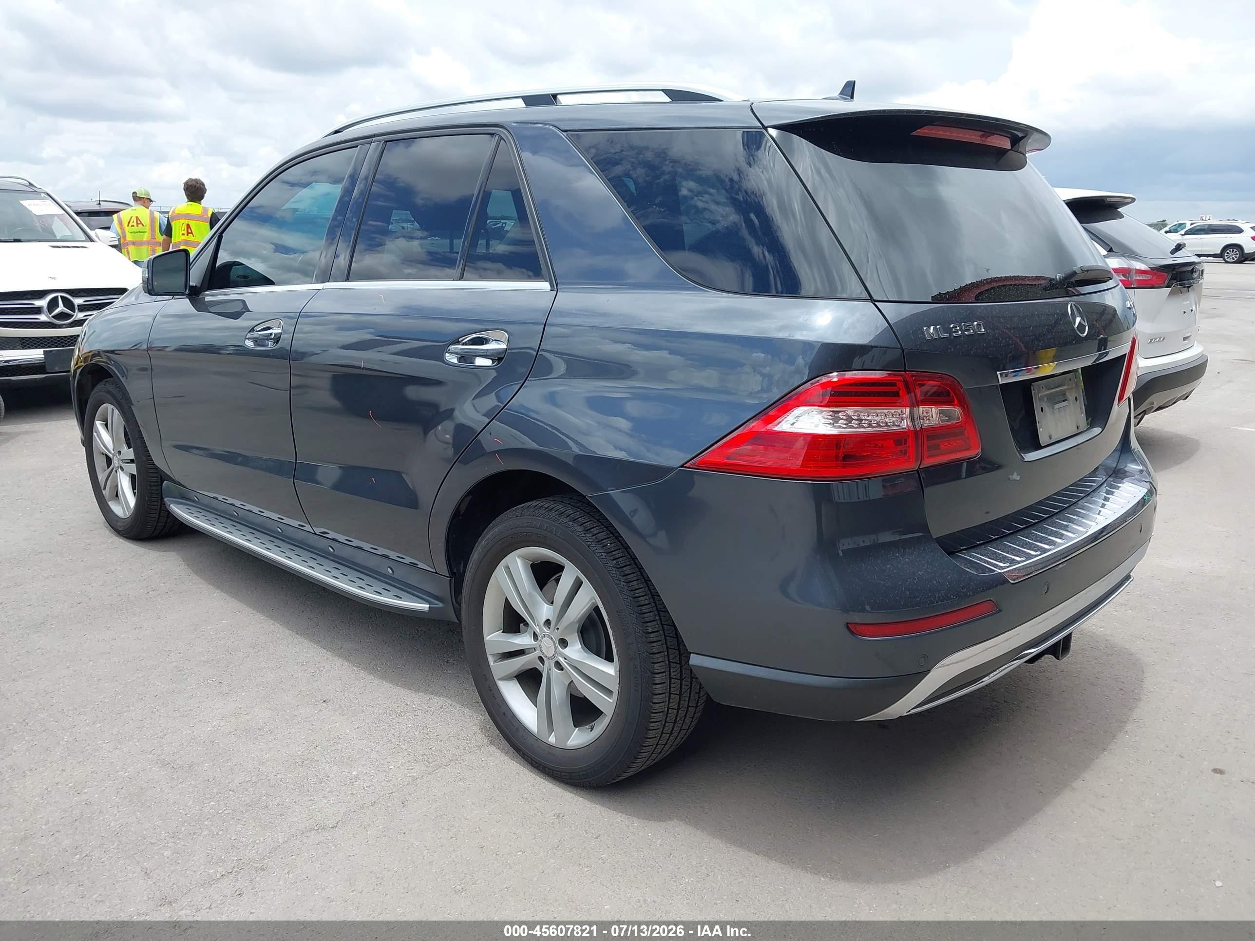 2014 Mercedes-benz Ml 350 4matic Blue vin: 4JGDA5HB4EA332652