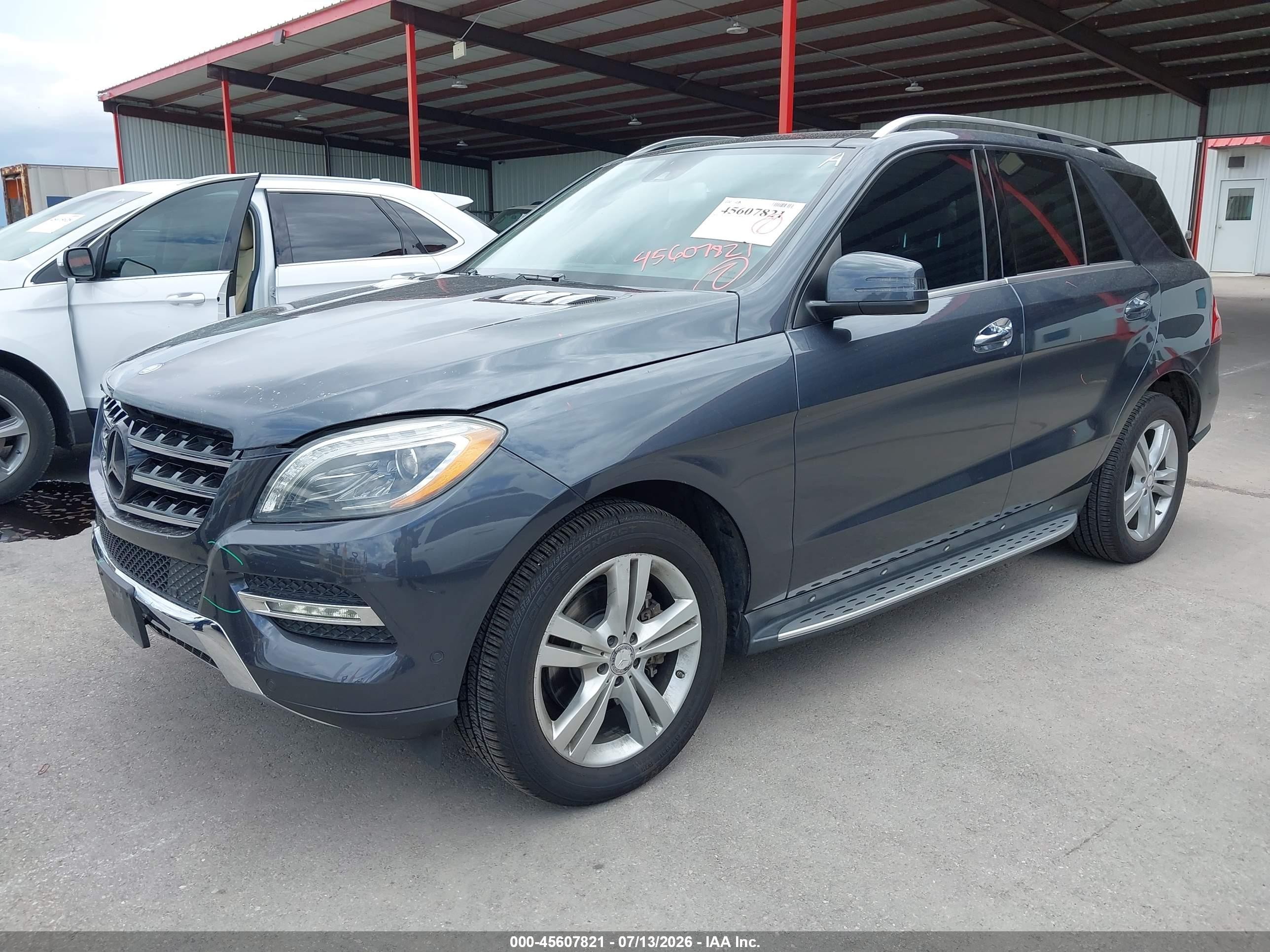 2014 Mercedes-benz Ml 350 4matic Blue vin: 4JGDA5HB4EA332652
