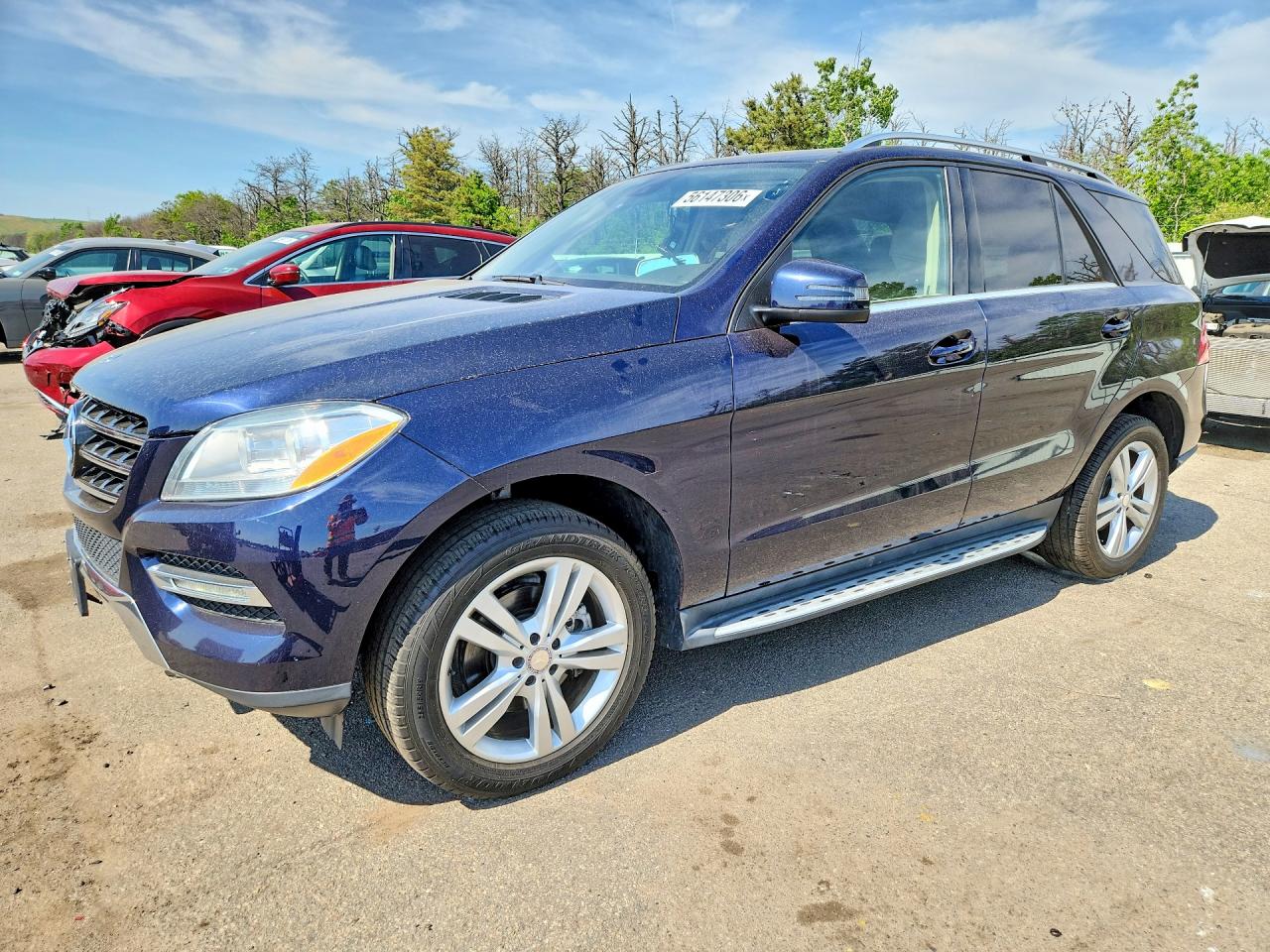 2014 Mercedes-benz Ml 350 4matic Blue vin: 4JGDA5HB4EA338127