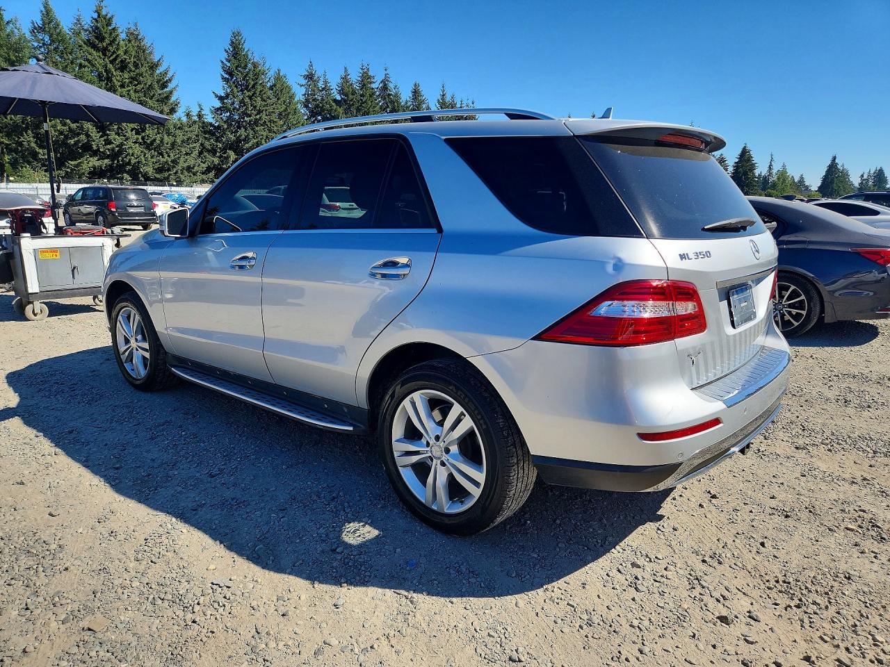 2014 Mercedes-benz Ml 350 4matic Silver vin: 4JGDA5HB4EA348253