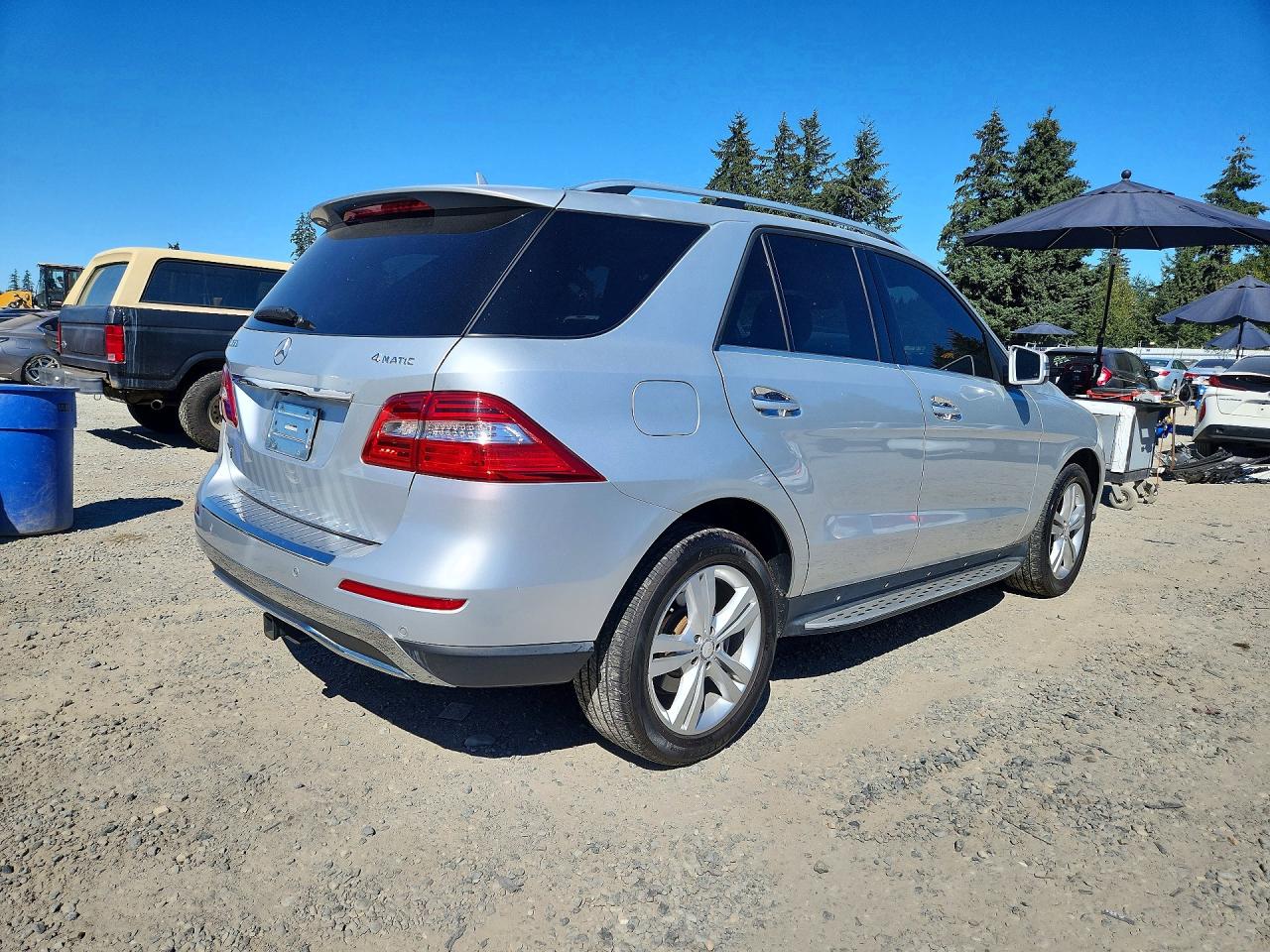2014 Mercedes-benz Ml 350 4matic Silver vin: 4JGDA5HB4EA348253