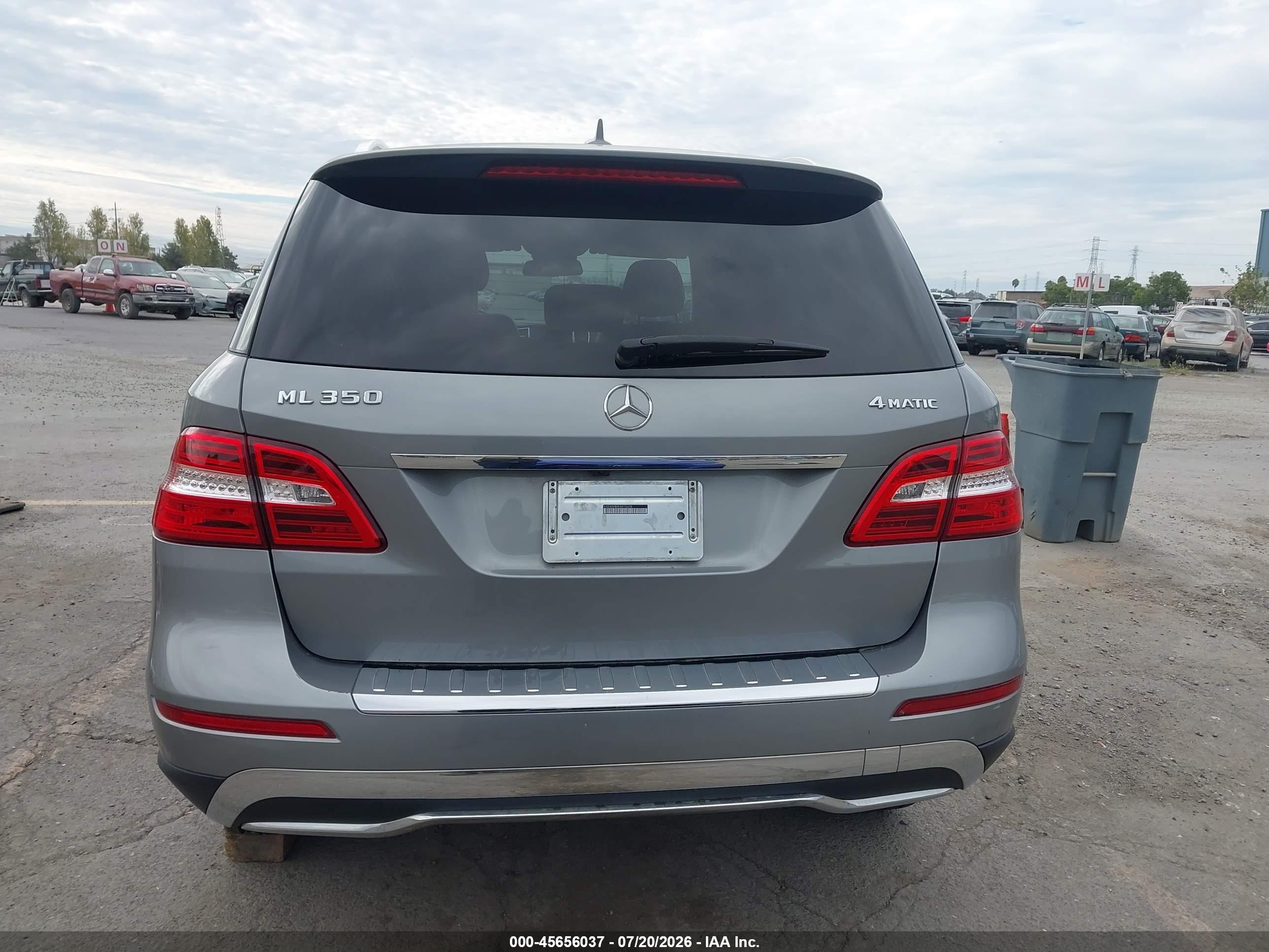 2014 Mercedes-benz Ml 350 4matic Silver vin: 4JGDA5HB4EA415658