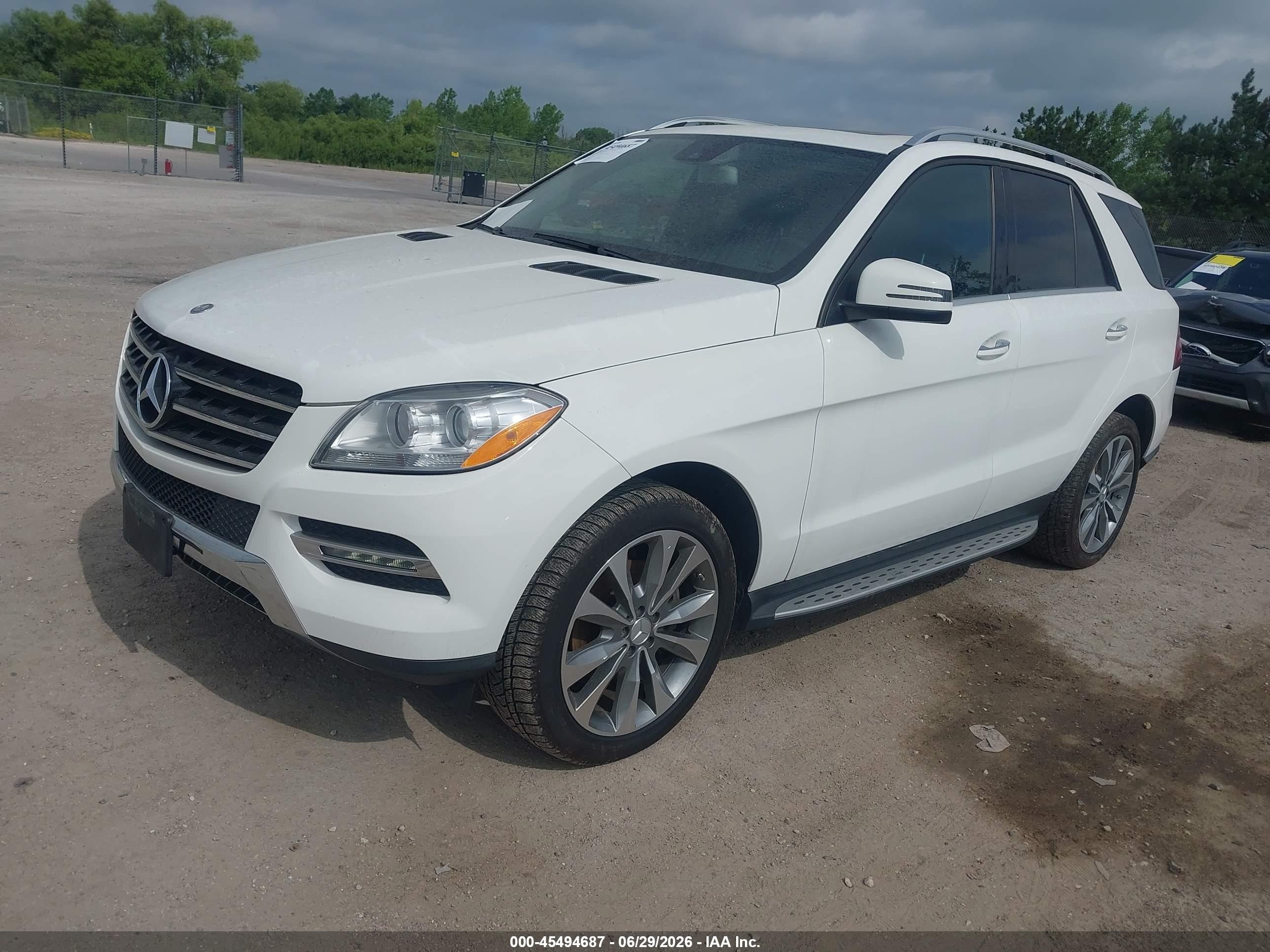 2014 Mercedes-benz Ml 350 4matic White vin: 4JGDA5HB4EA421282
