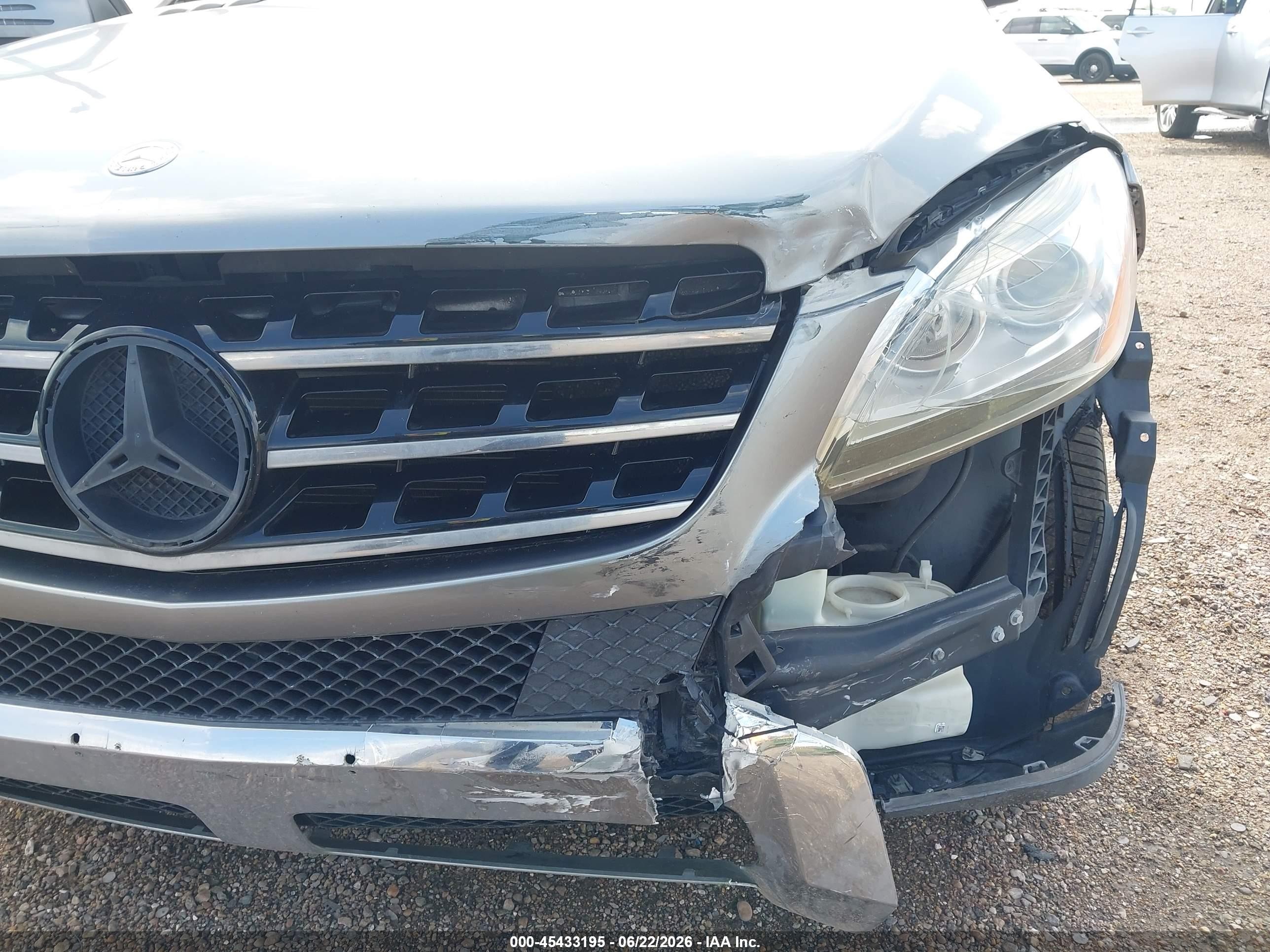 2014 Mercedes-benz Ml 350 4matic Gray vin: 4JGDA5HB4EA429169