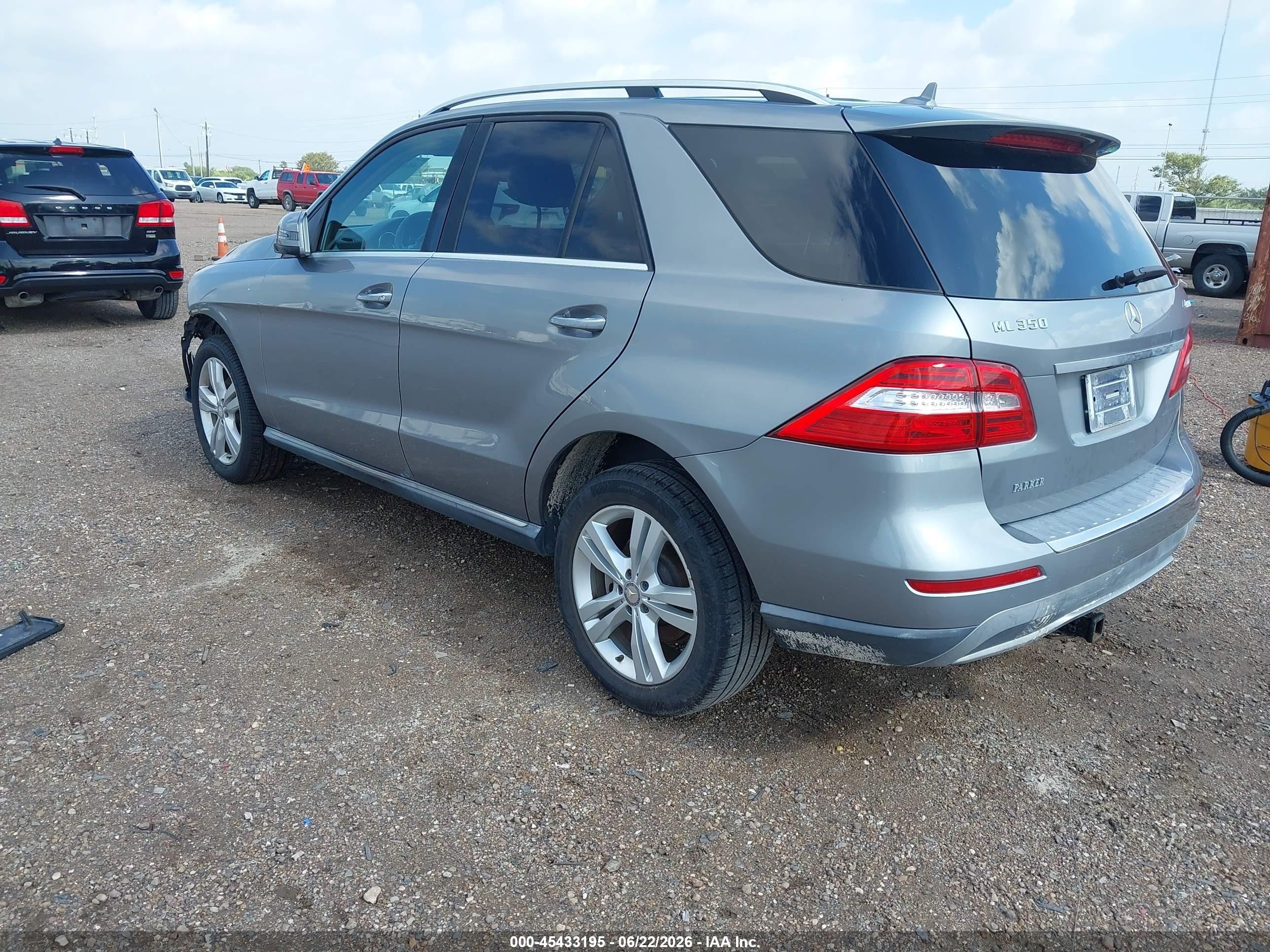 2014 Mercedes-benz Ml 350 4matic Gray vin: 4JGDA5HB4EA429169