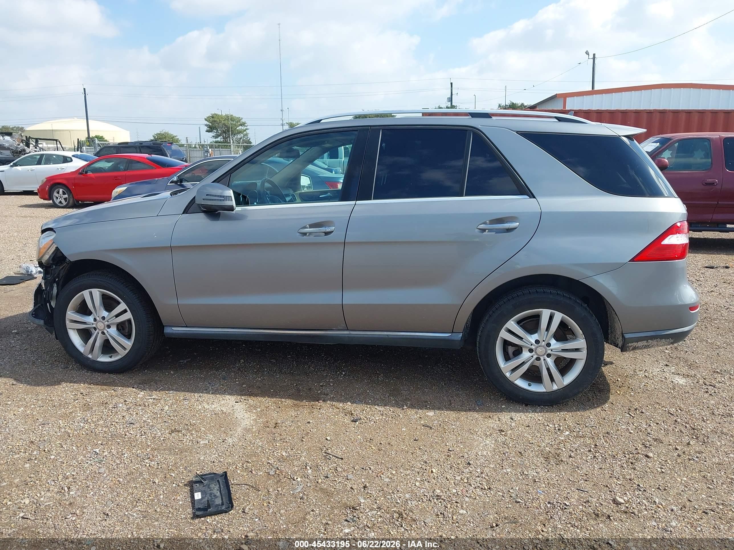 2014 Mercedes-benz Ml 350 4matic Gray vin: 4JGDA5HB4EA429169
