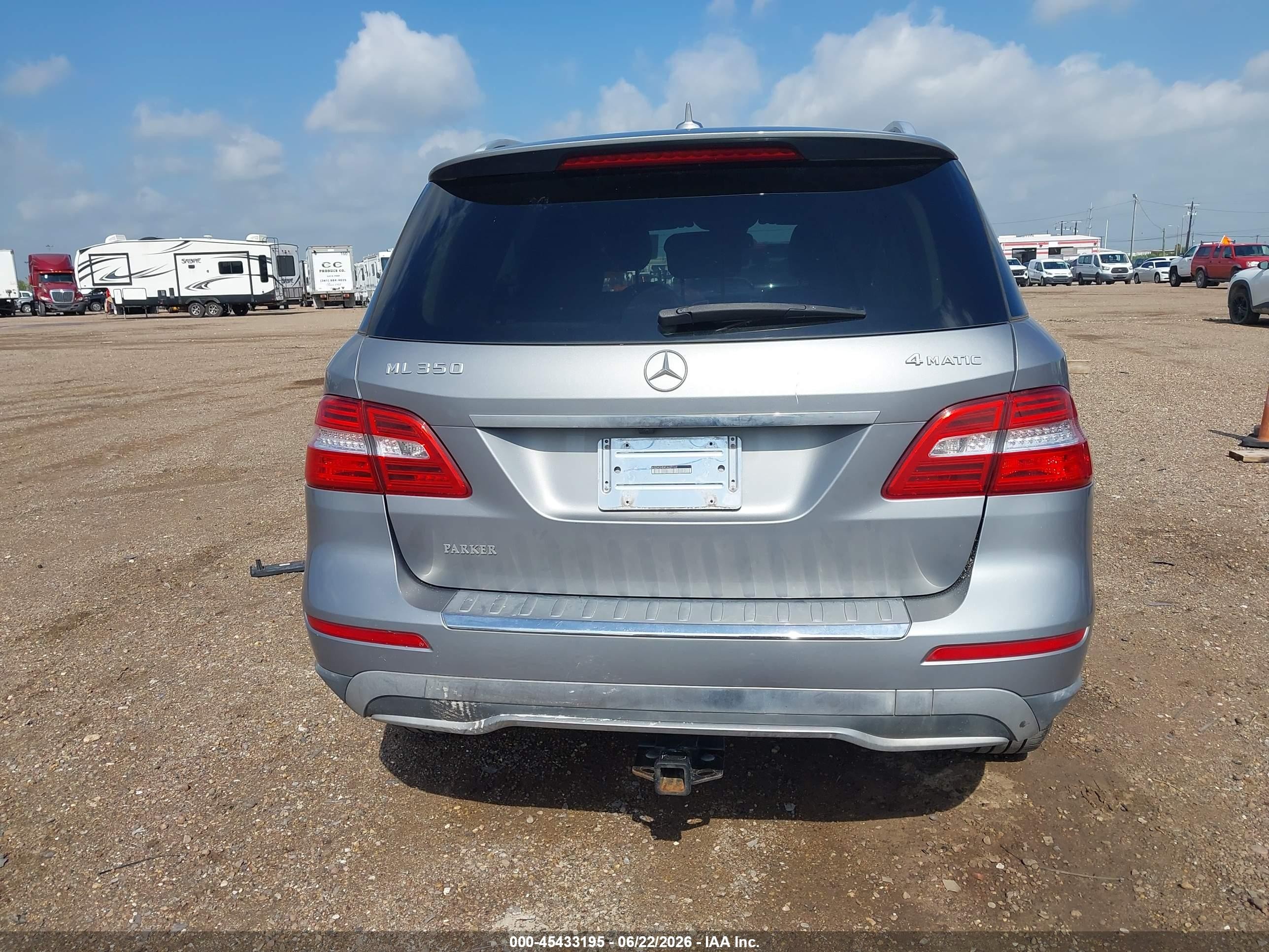 2014 Mercedes-benz Ml 350 4matic Gray vin: 4JGDA5HB4EA429169