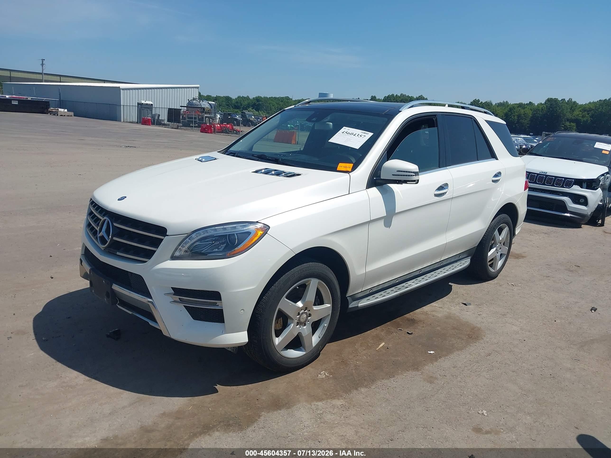 2015 Mercedes-benz Ml 350 4matic White vin: 4JGDA5HB4FA471200