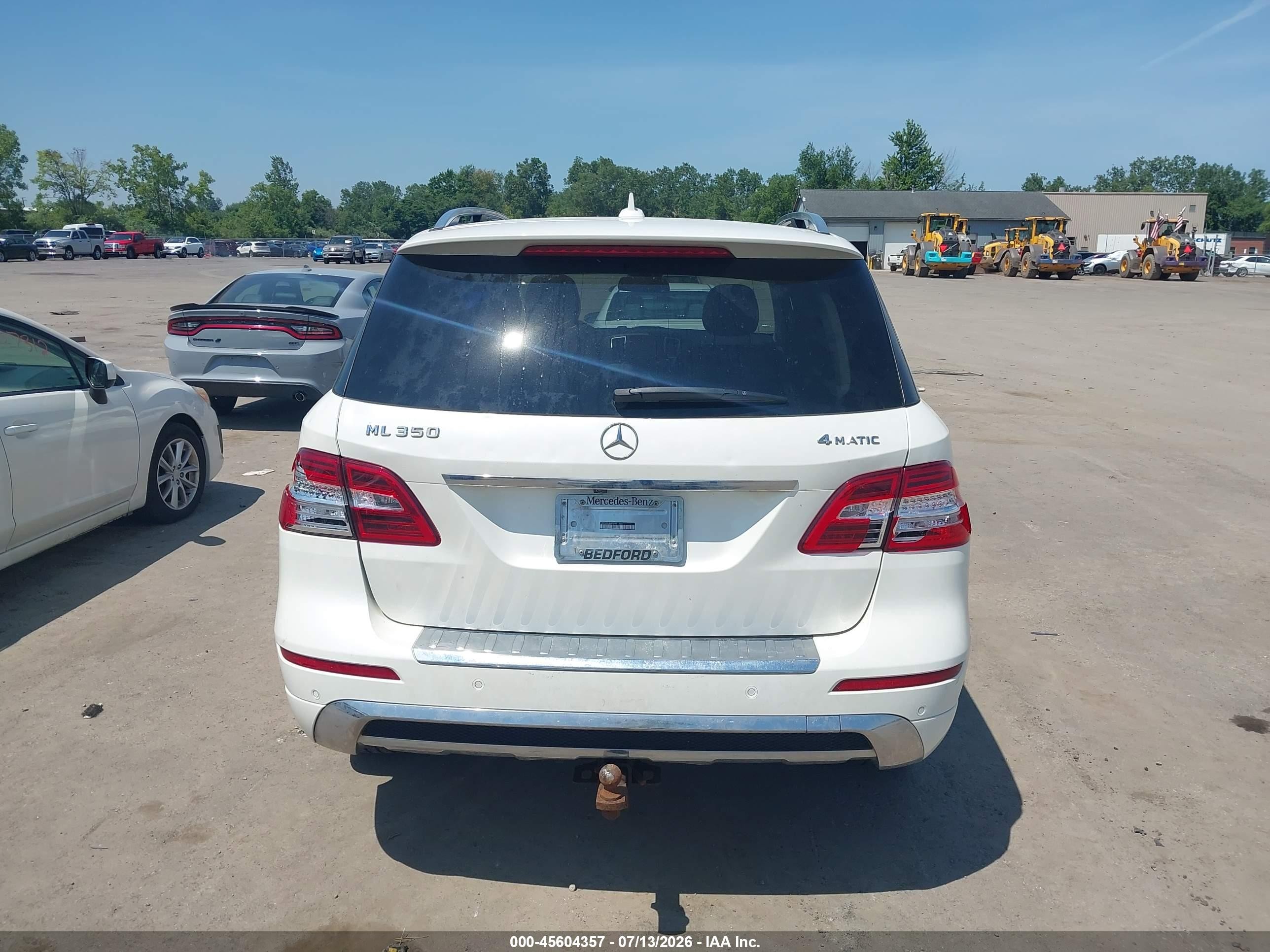 2015 Mercedes-benz Ml 350 4matic White vin: 4JGDA5HB4FA471200