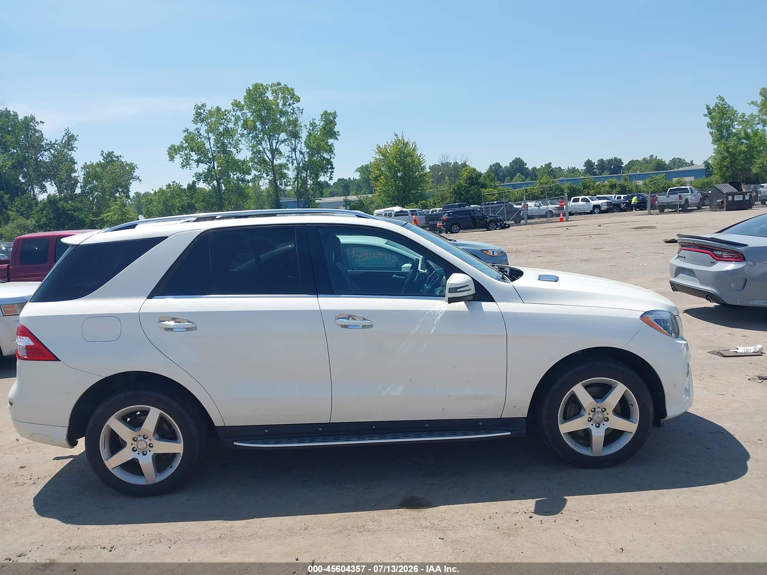2015 Mercedes-benz Ml 350 4matic White vin: 4JGDA5HB4FA471200