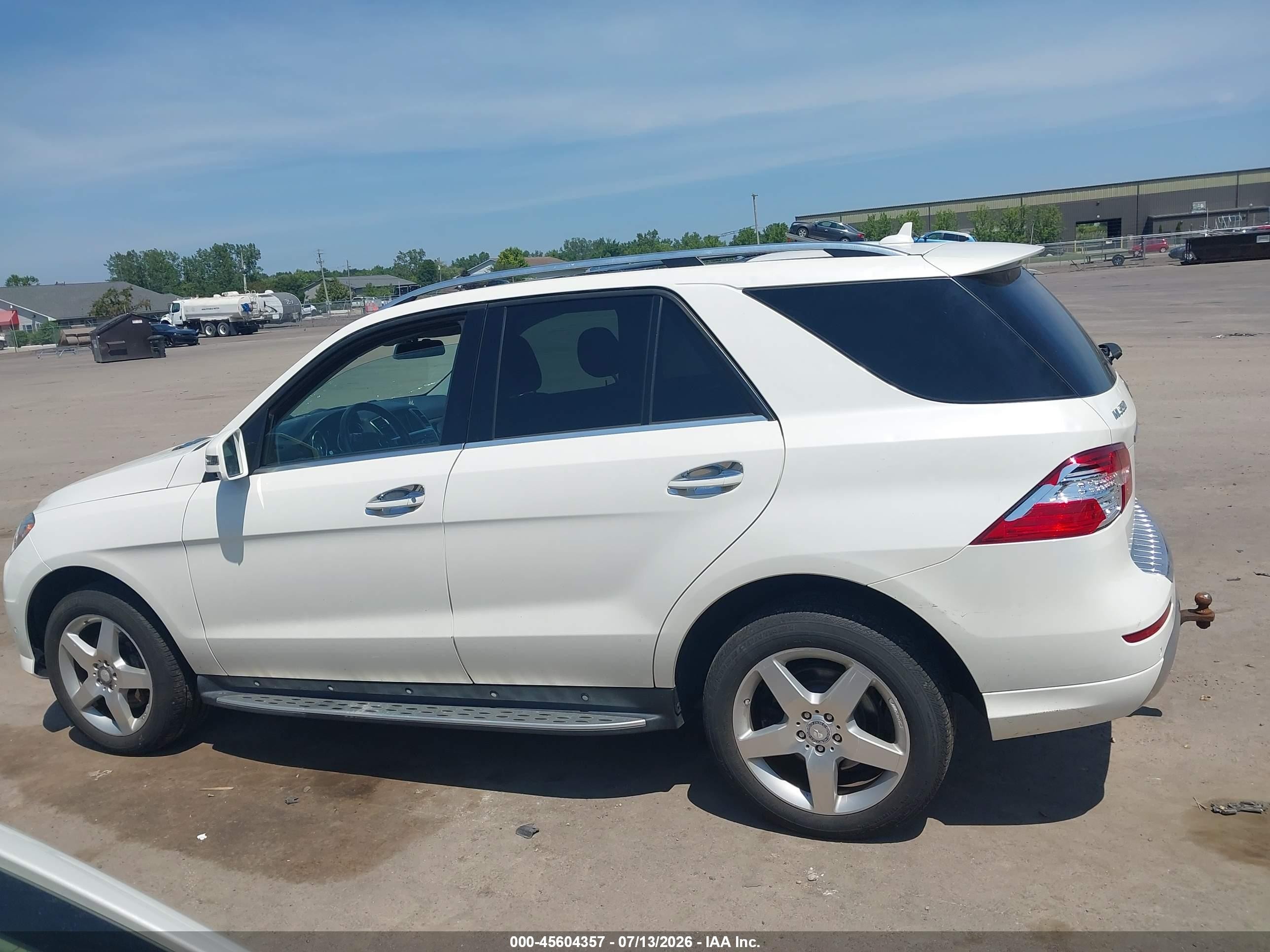 2015 Mercedes-benz Ml 350 4matic White vin: 4JGDA5HB4FA471200
