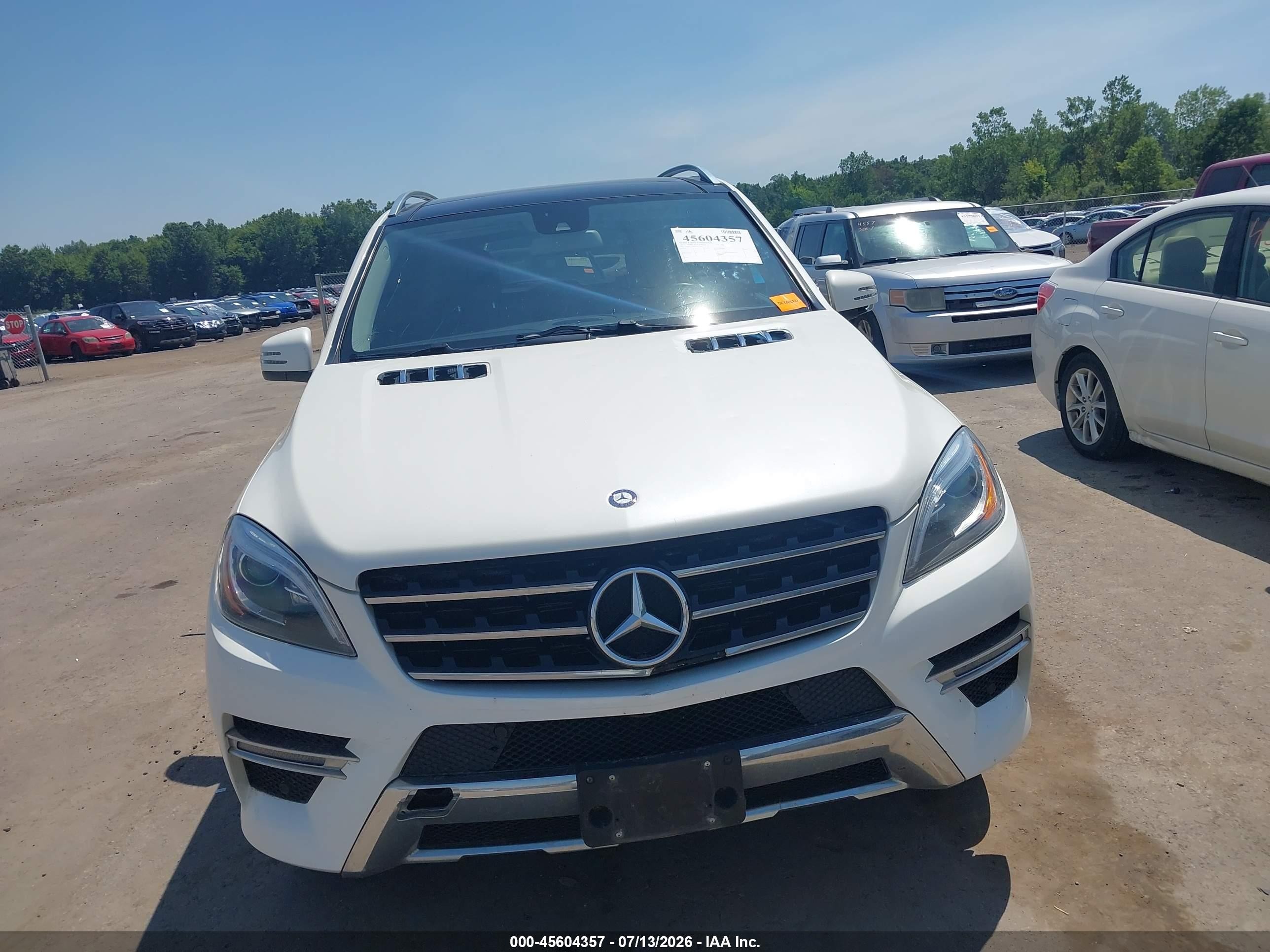 2015 Mercedes-benz Ml 350 4matic White vin: 4JGDA5HB4FA471200