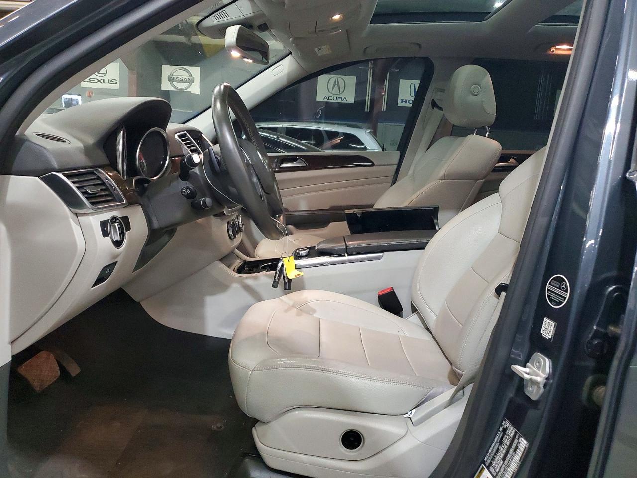 2015 Mercedes-benz Ml 350 4matic Gray vin: 4JGDA5HB4FA489390