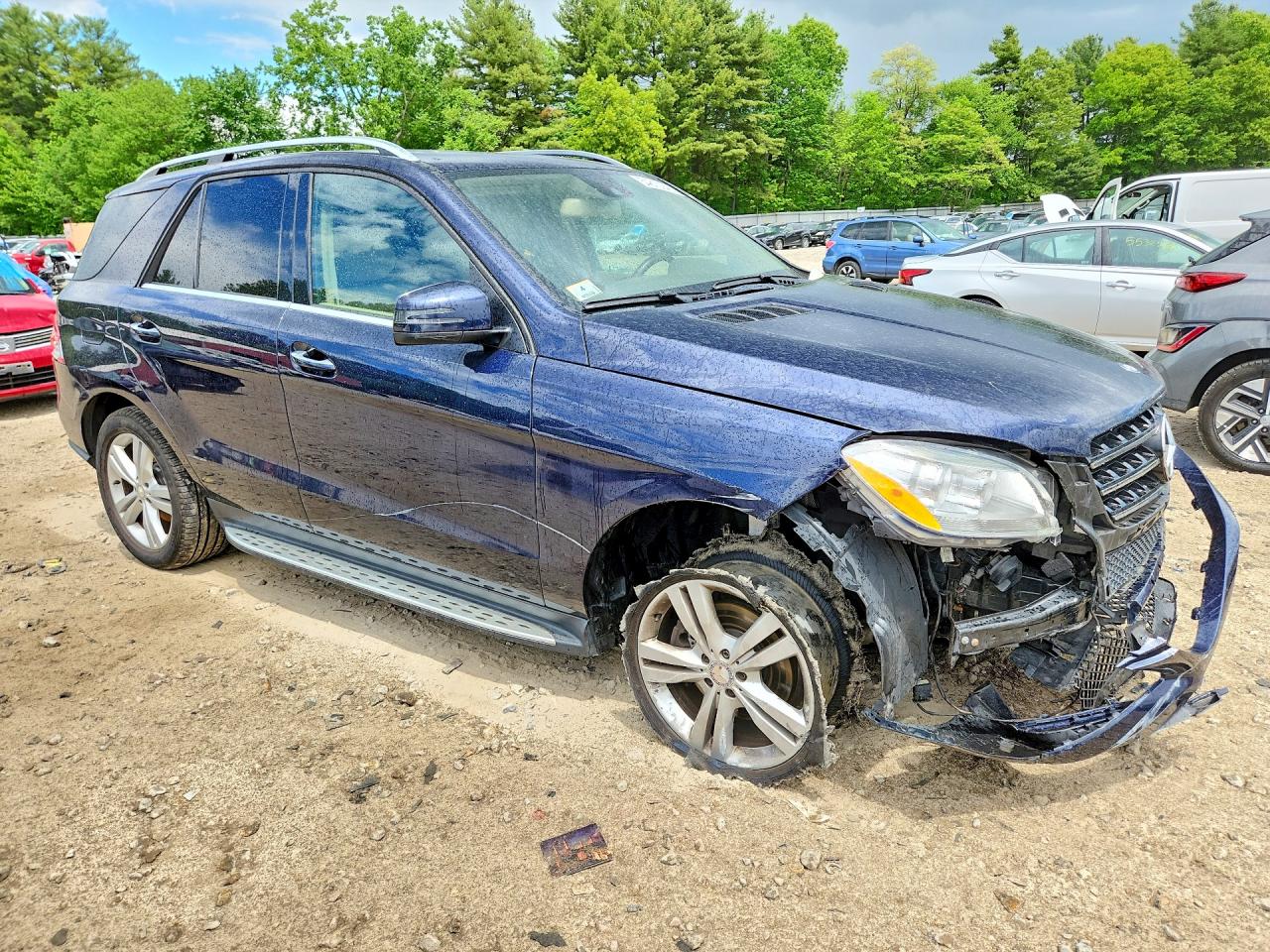 2015 Mercedes-benz Ml 350 4matic Blue vin: 4JGDA5HB4FA501019