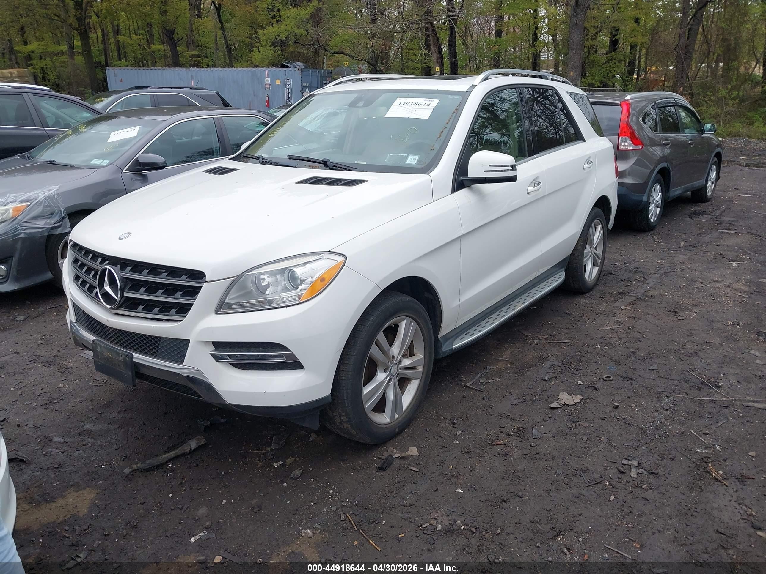 2015 Mercedes-benz Ml 350 4matic White vin: 4JGDA5HB4FA545473