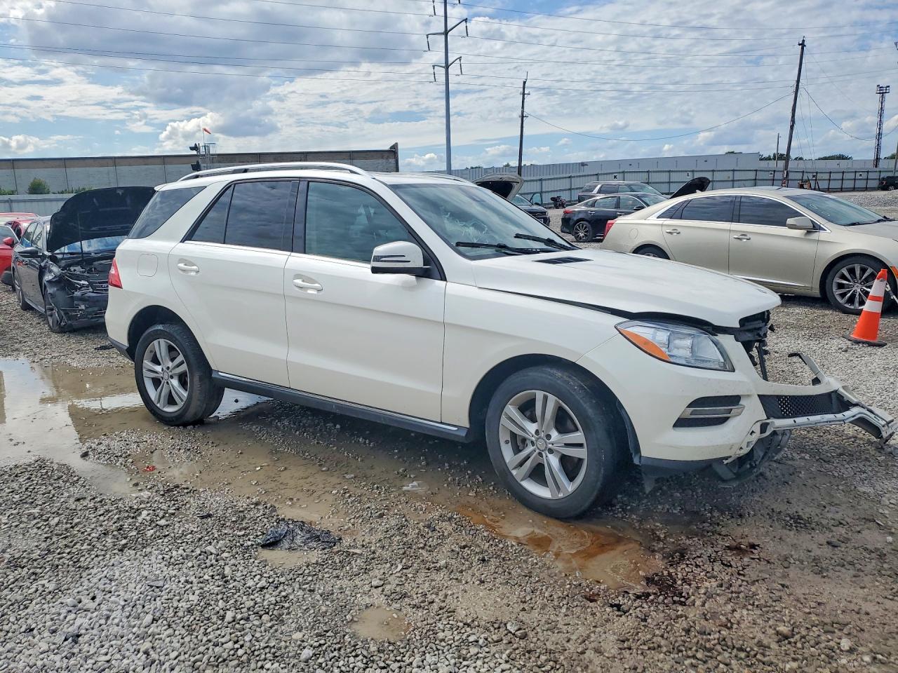 2015 Mercedes-benz Ml 350 4matic White vin: 4JGDA5HB4FA564833
