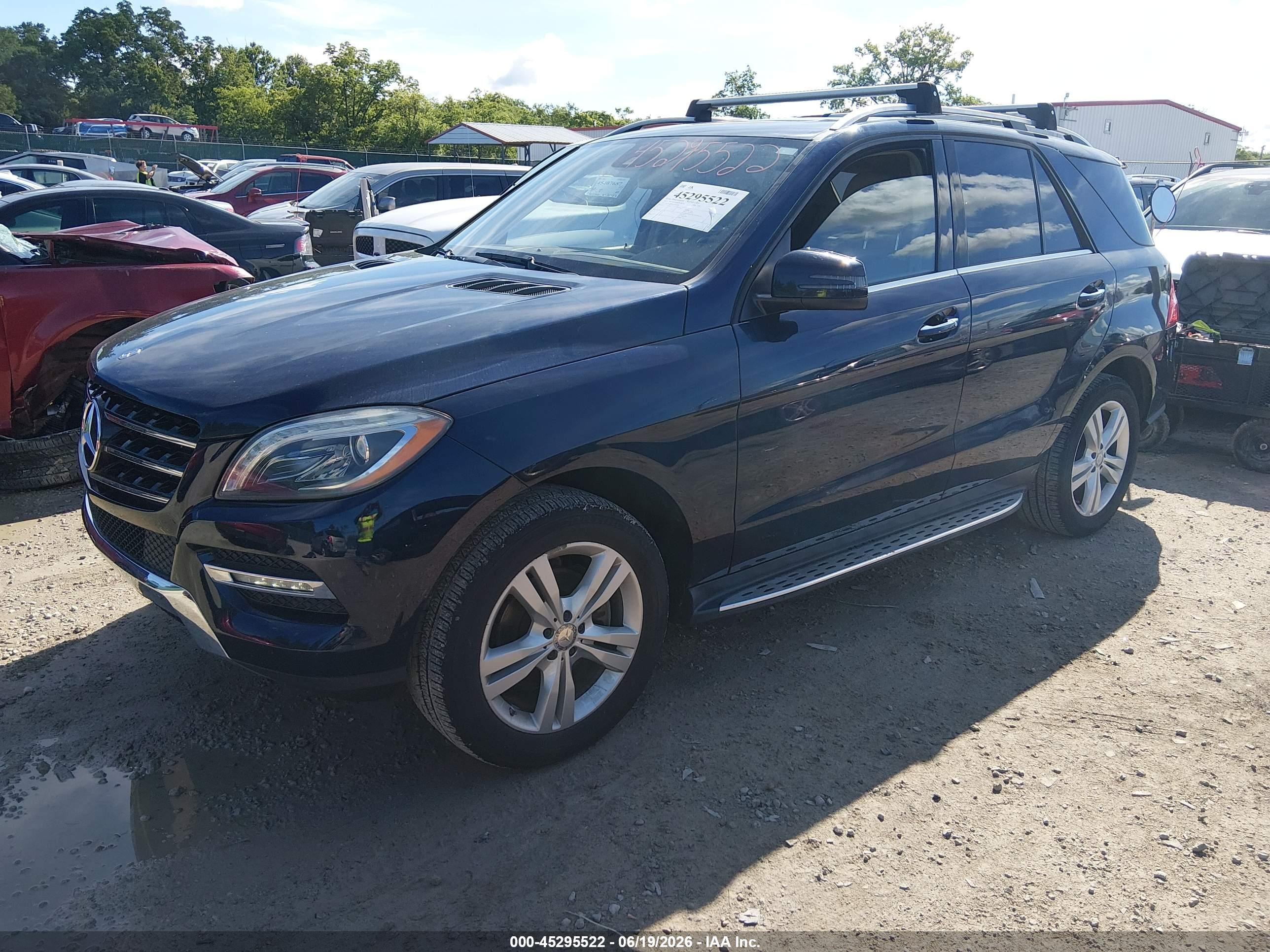 2015 Mercedes-benz Ml 350 4matic Blue vin: 4JGDA5HB4FA583284