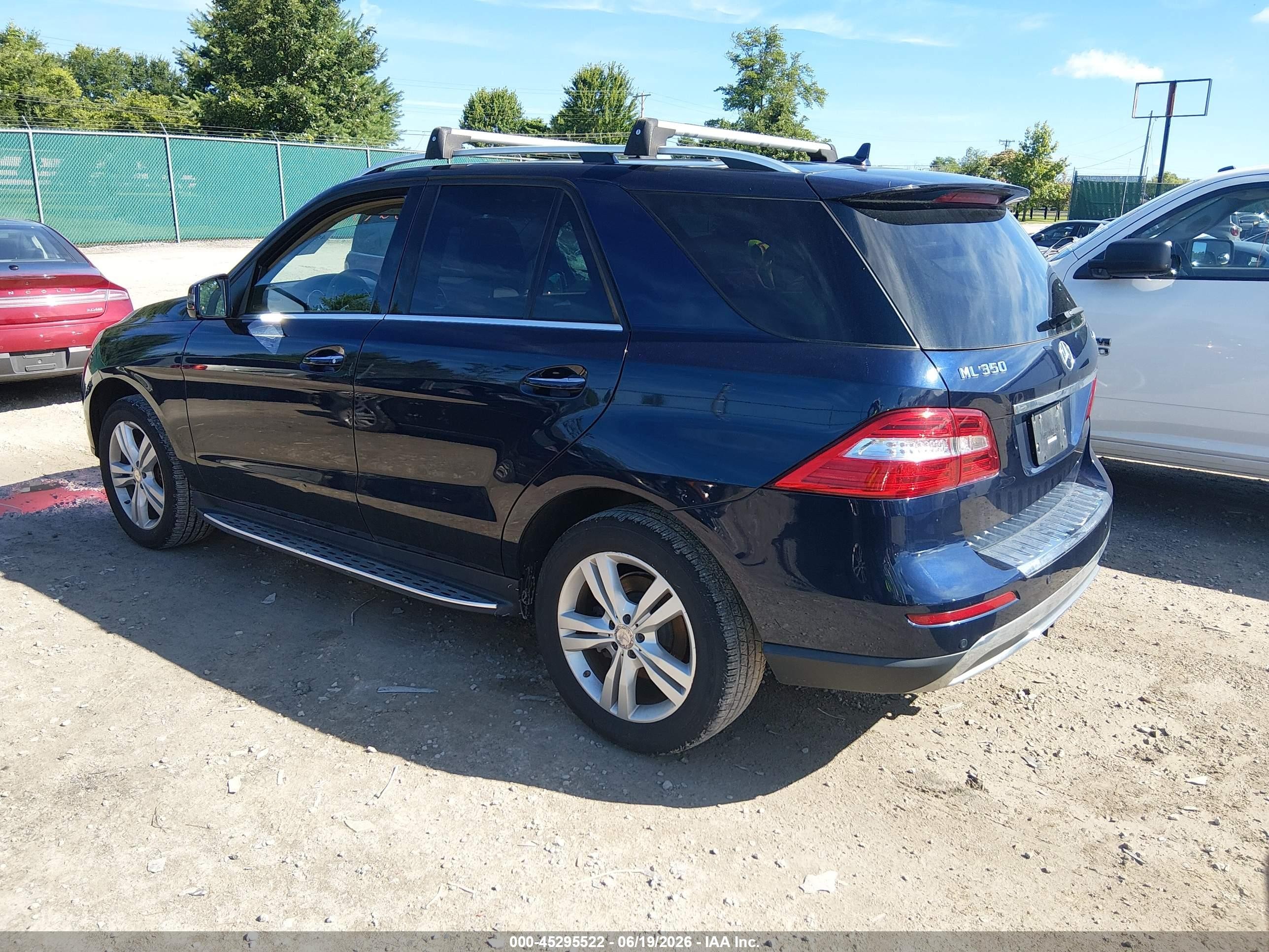 2015 Mercedes-benz Ml 350 4matic Blue vin: 4JGDA5HB4FA583284