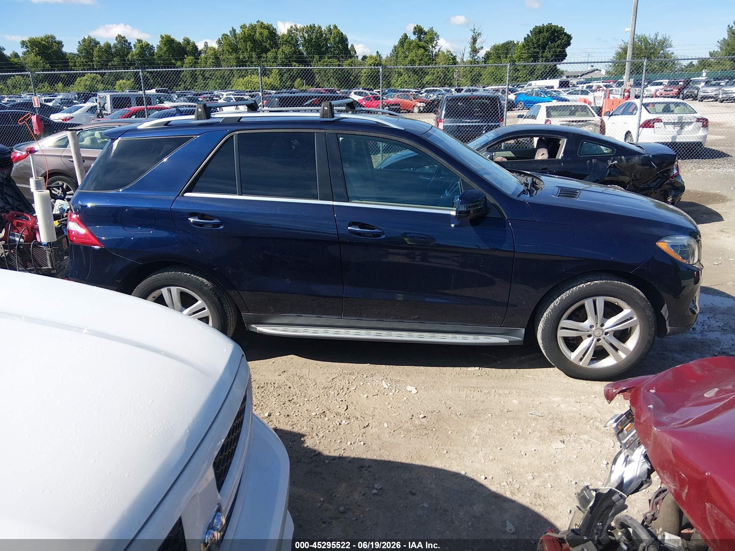 2015 Mercedes-benz Ml 350 4matic Blue vin: 4JGDA5HB4FA583284