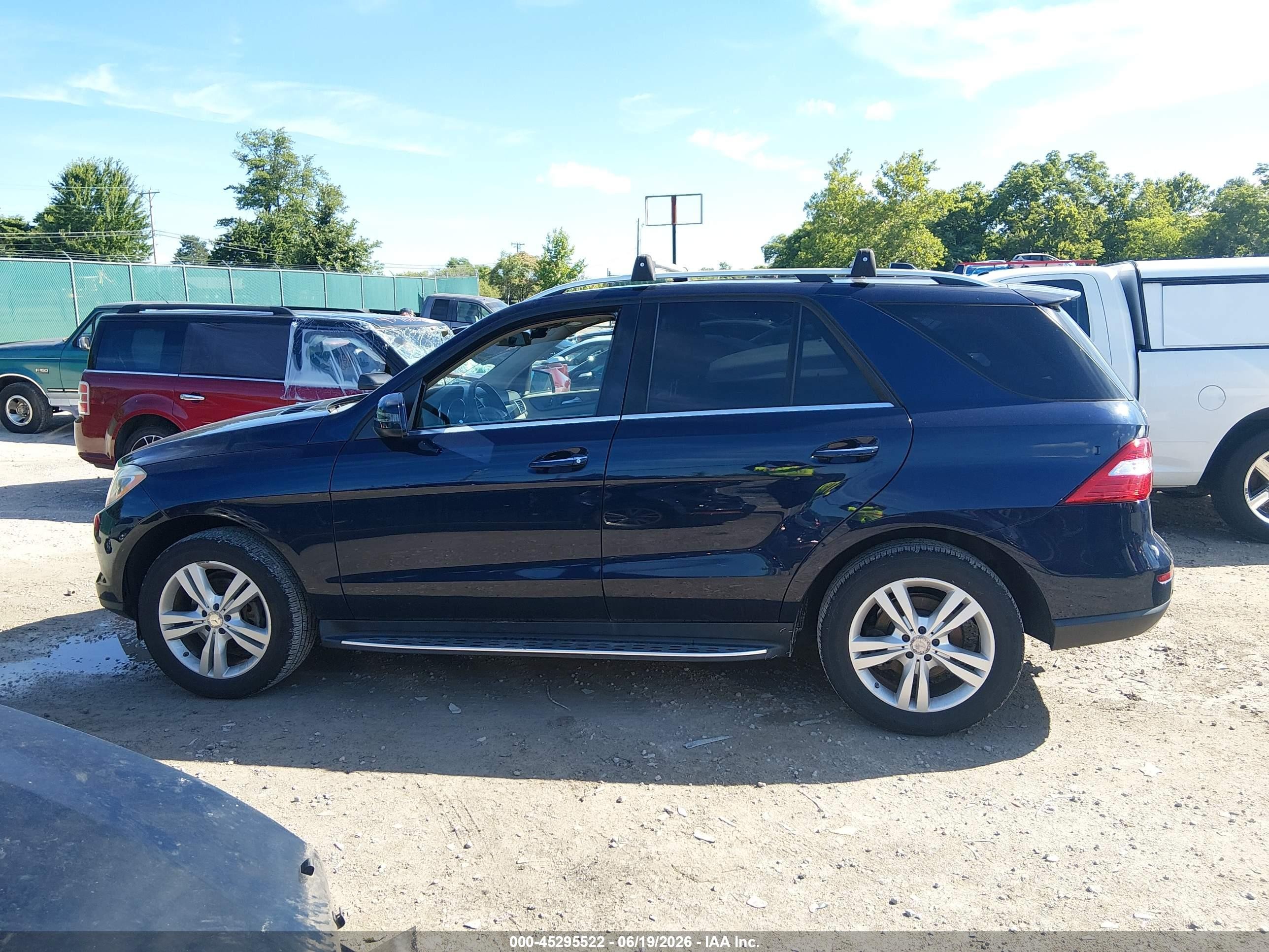 2015 Mercedes-benz Ml 350 4matic Blue vin: 4JGDA5HB4FA583284