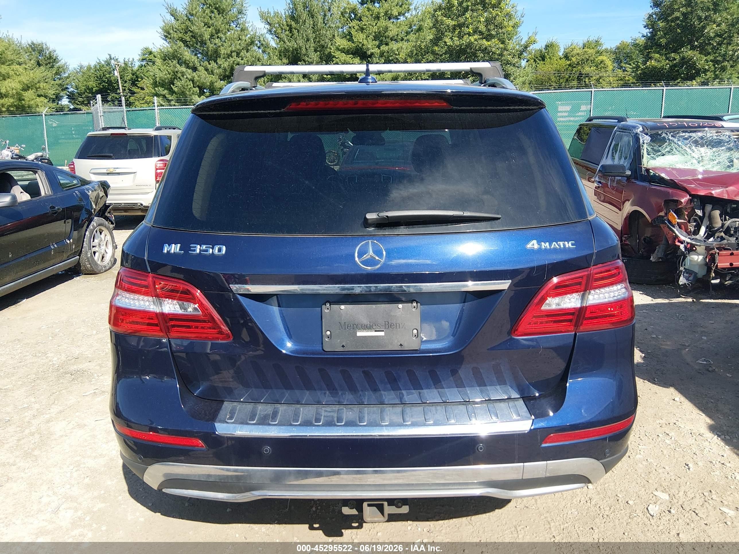 2015 Mercedes-benz Ml 350 4matic Blue vin: 4JGDA5HB4FA583284