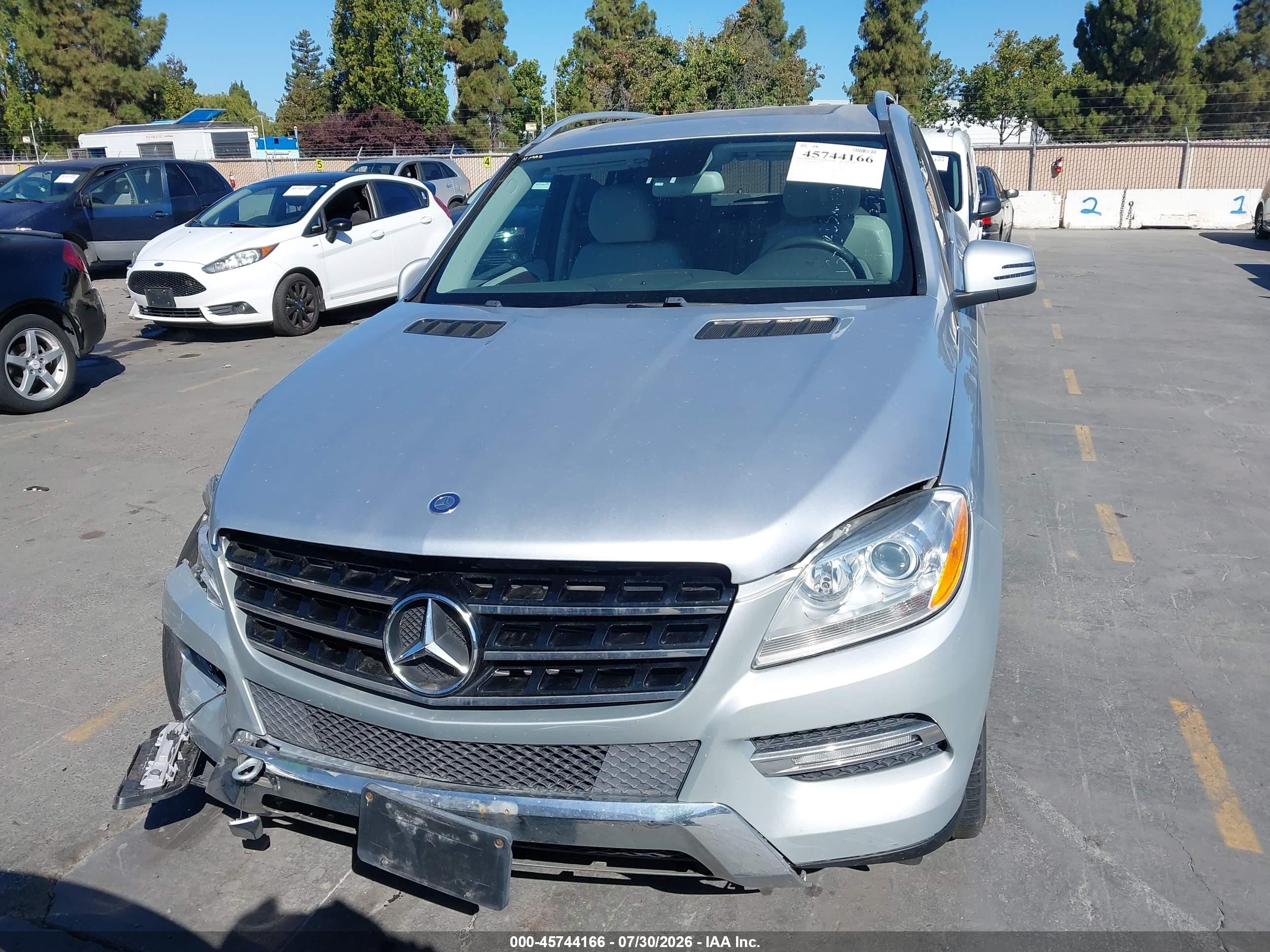 2012 Mercedes-benz Ml 350 4matic Silver vin: 4JGDA5HB5CA013371