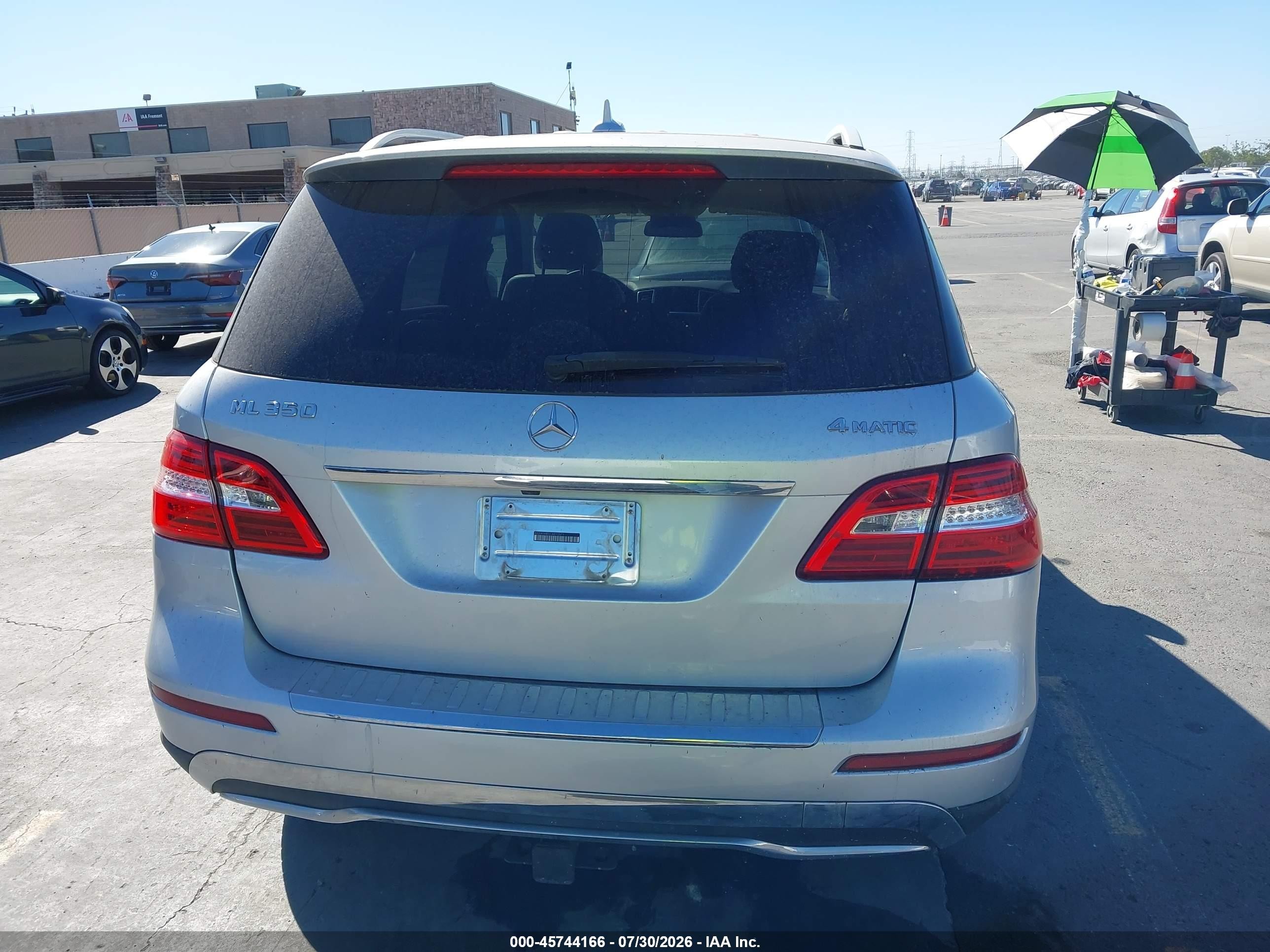 2012 Mercedes-benz Ml 350 4matic Silver vin: 4JGDA5HB5CA013371