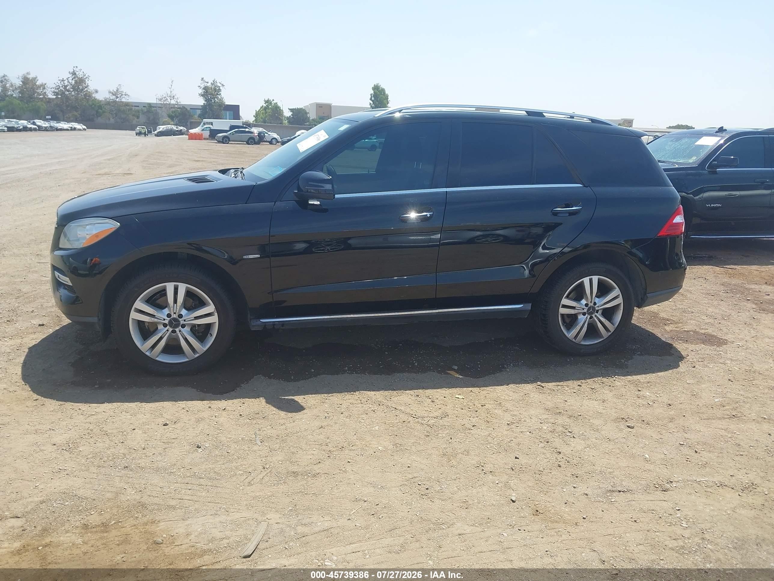 2012 Mercedes-benz Ml 350 4matic Black vin: 4JGDA5HB5CA030185