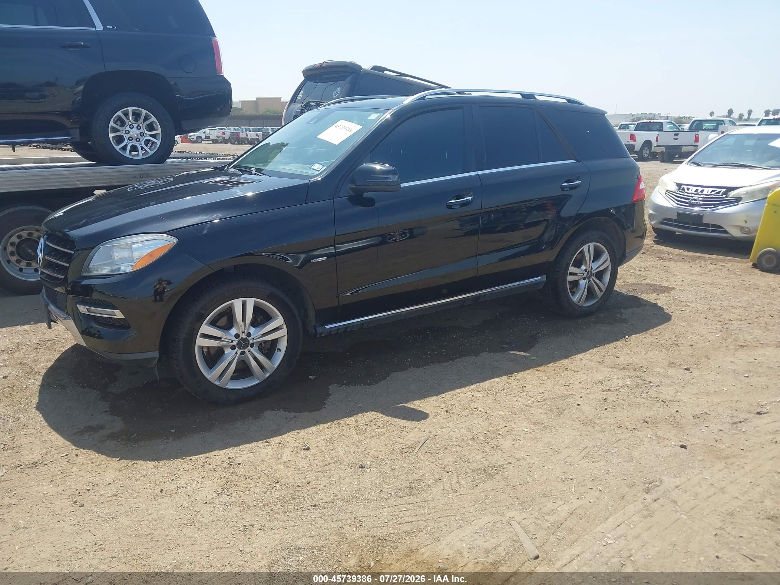 2012 Mercedes-benz Ml 350 4matic Black vin: 4JGDA5HB5CA030185