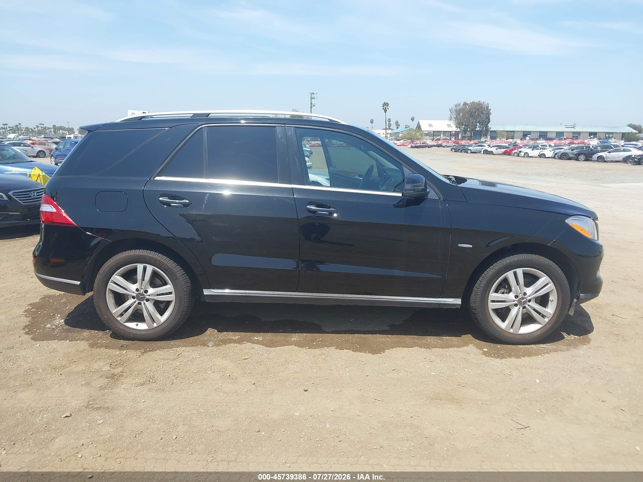 2012 Mercedes-benz Ml 350 4matic Black vin: 4JGDA5HB5CA030185