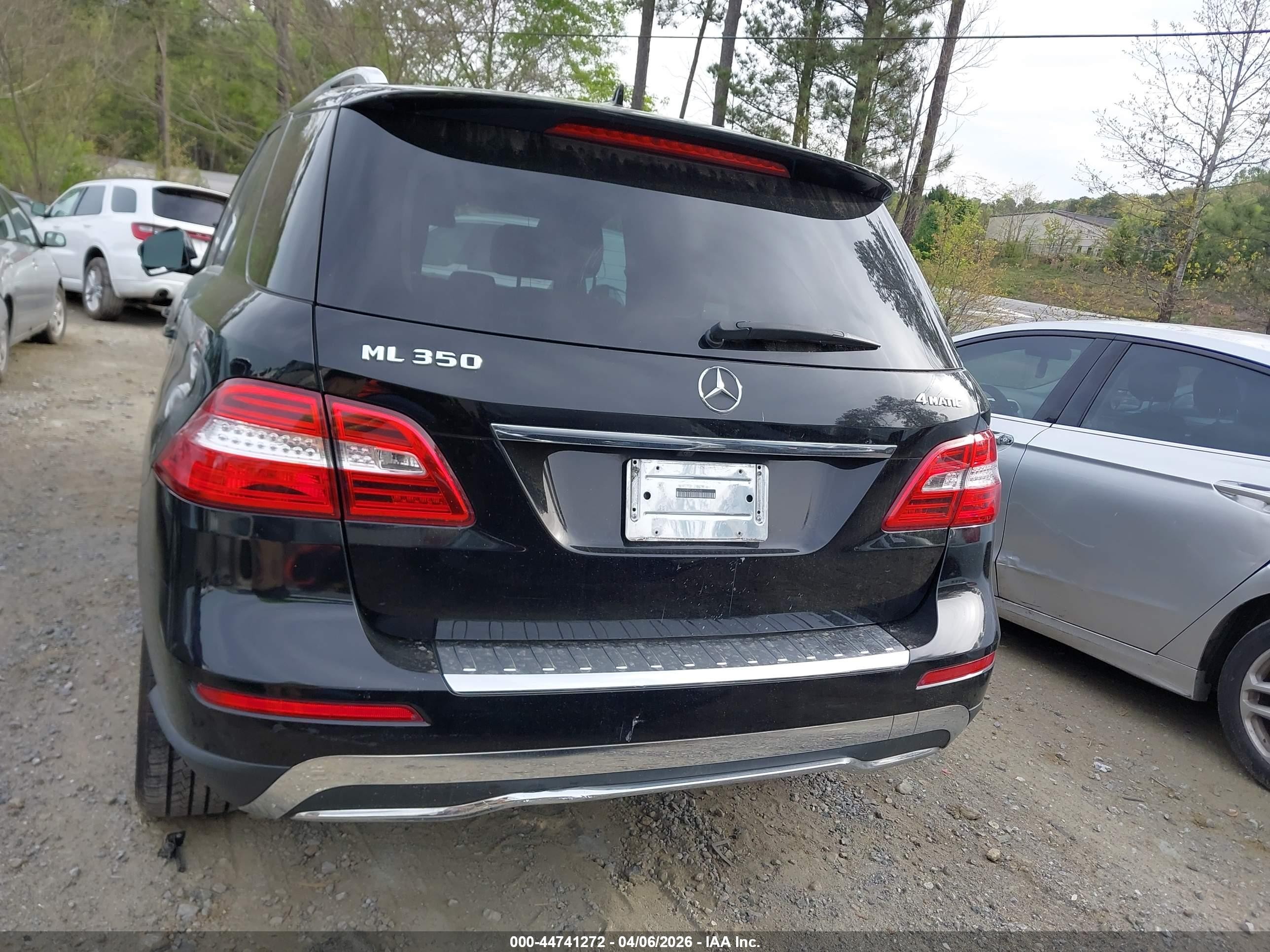 2012 Mercedes-benz Ml 350 4matic Black vin: 4JGDA5HB5CA042580