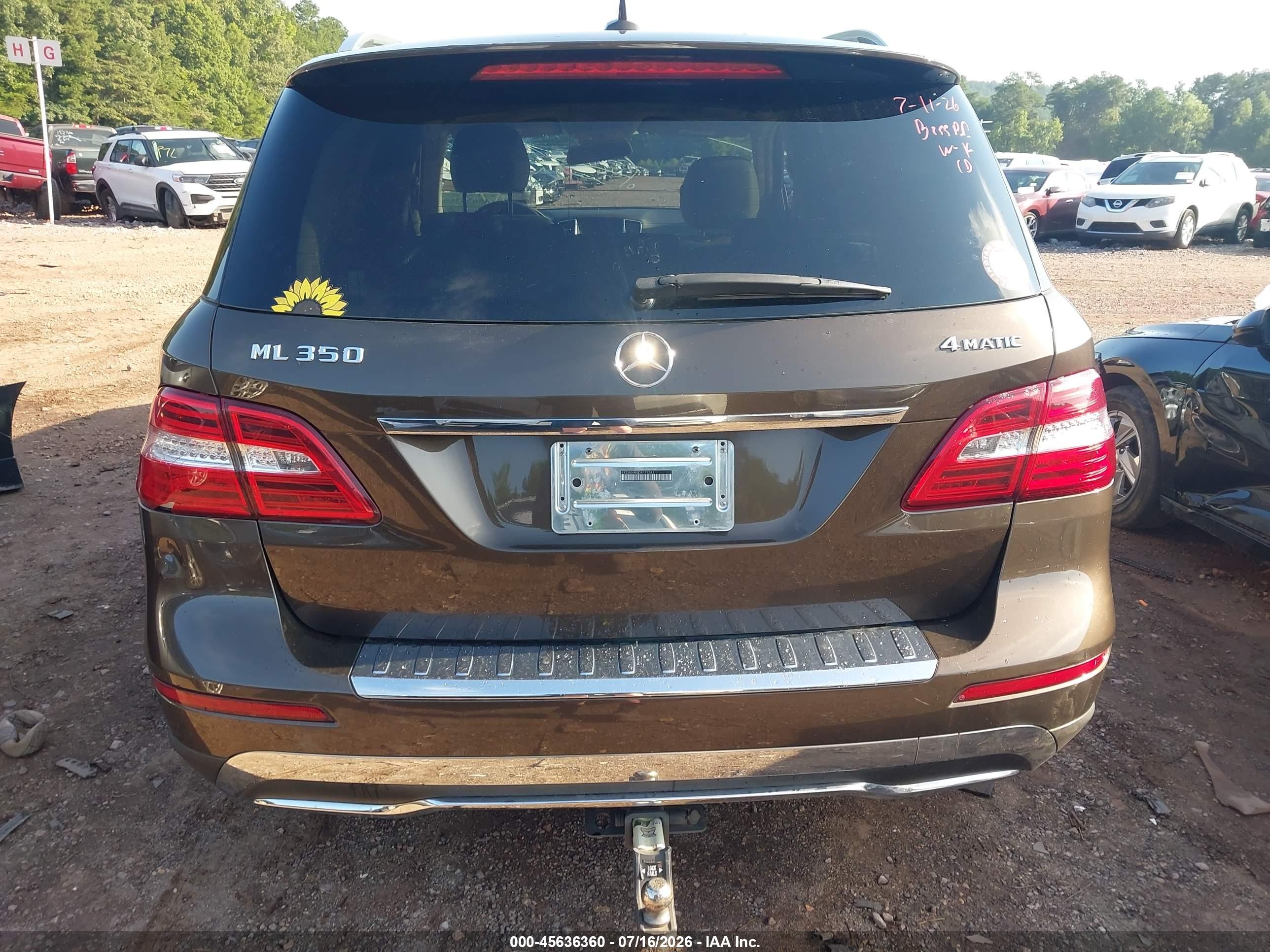 2013 Mercedes-benz Ml 350 4matic Brown vin: 4JGDA5HB5DA171341