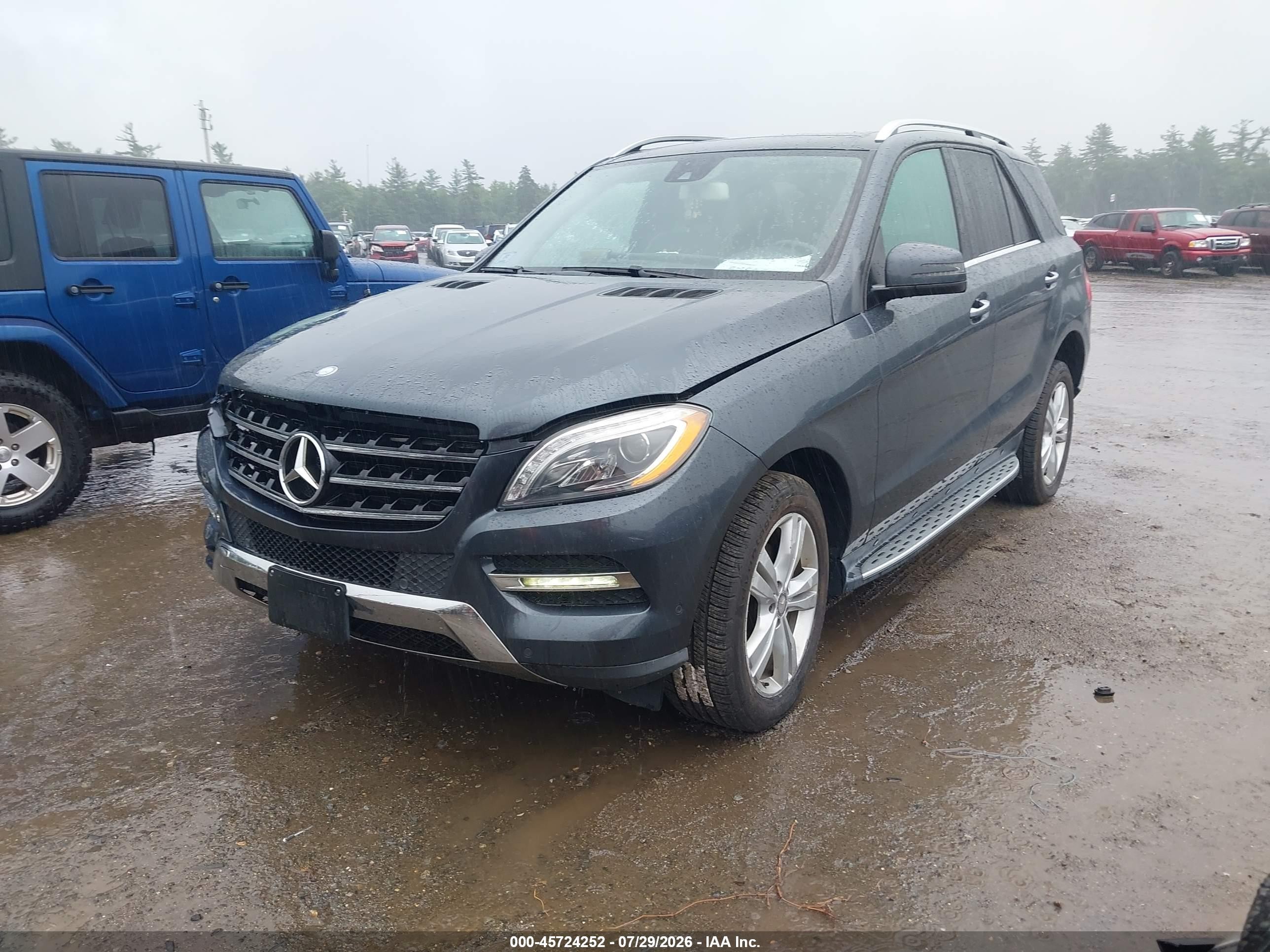 2014 Mercedes-benz Ml 350 4matic Black vin: 4JGDA5HB5EA420643