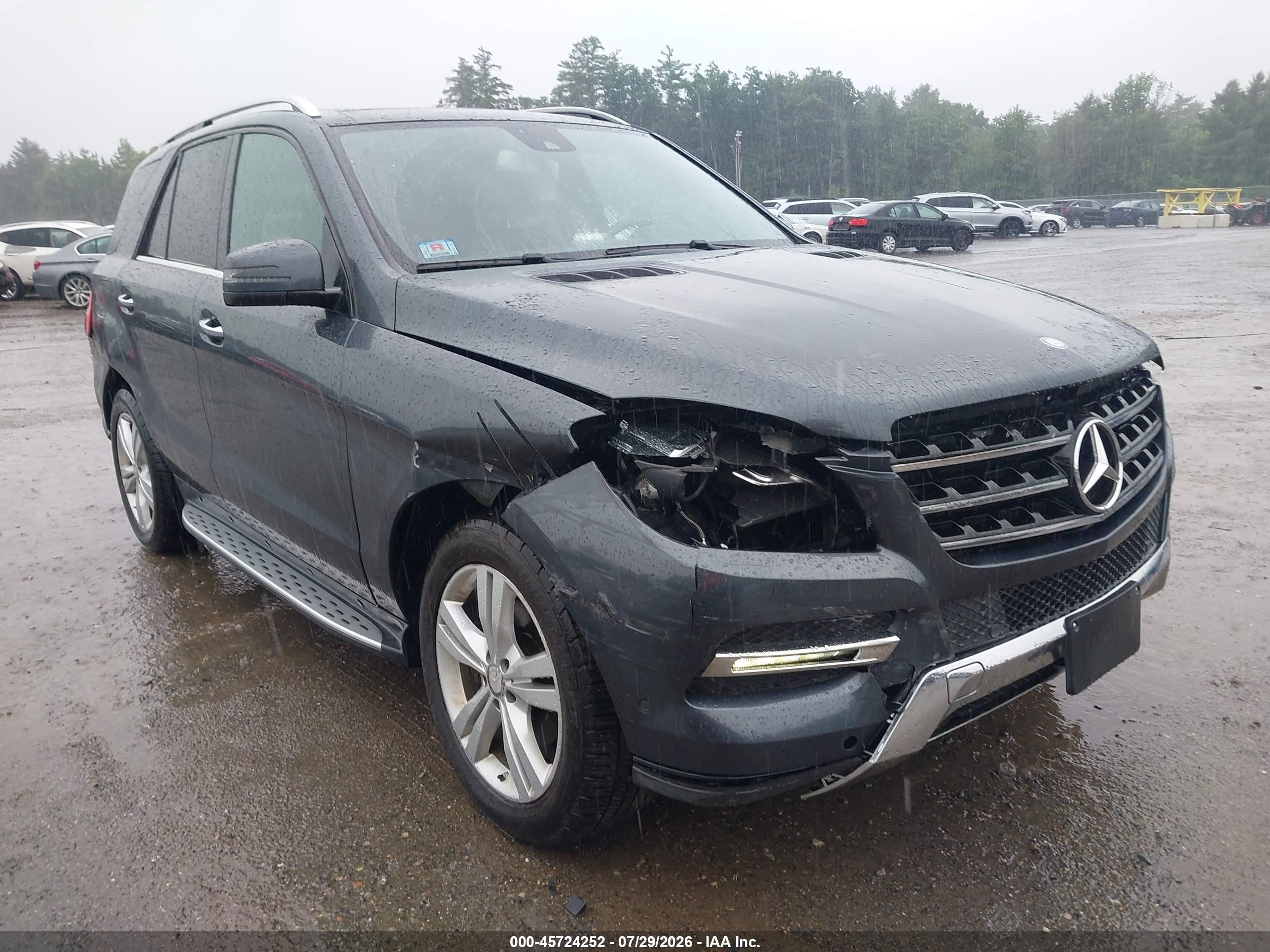 2014 Mercedes-benz Ml 350 4matic Black vin: 4JGDA5HB5EA420643