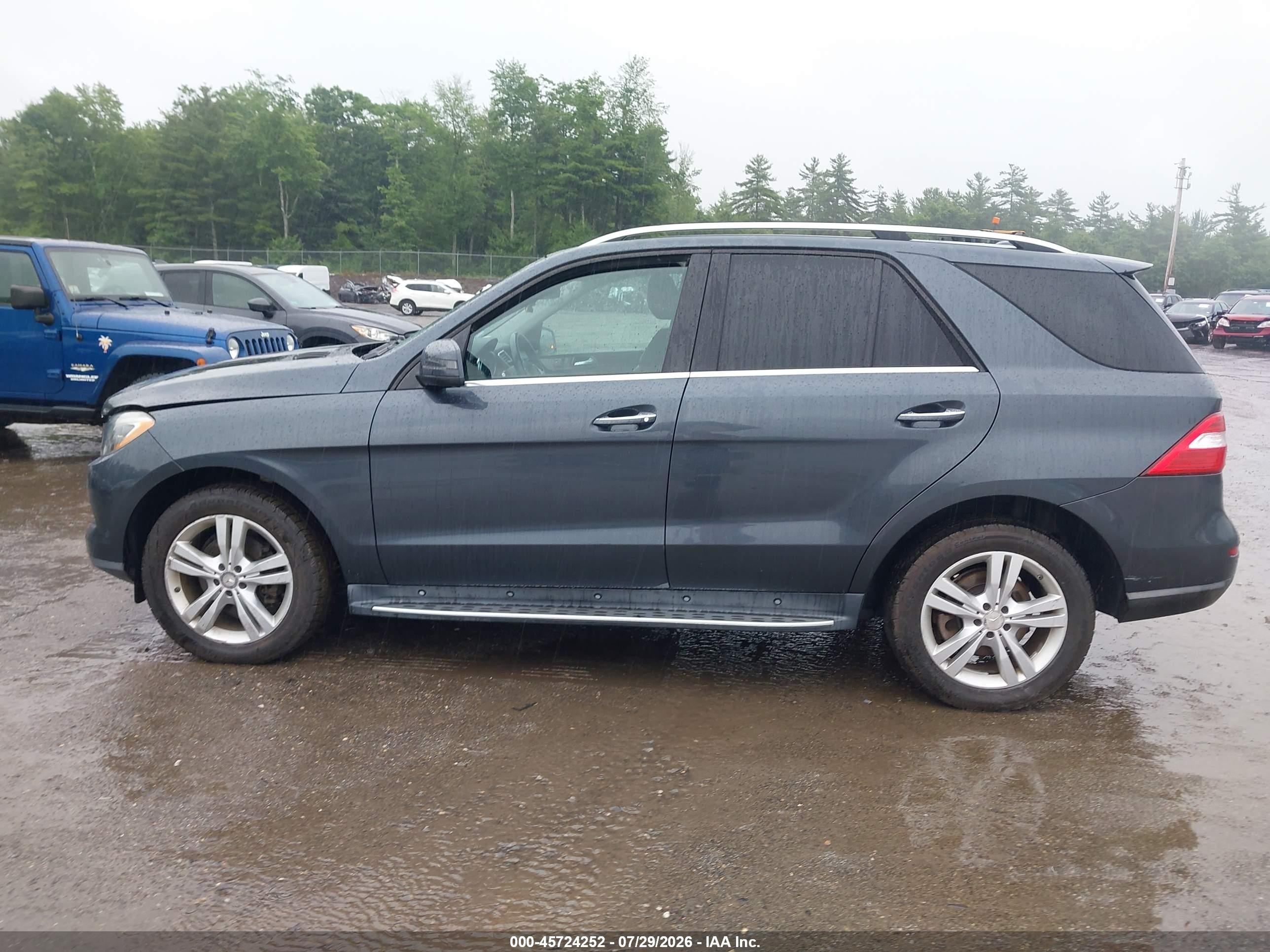 2014 Mercedes-benz Ml 350 4matic Black vin: 4JGDA5HB5EA420643