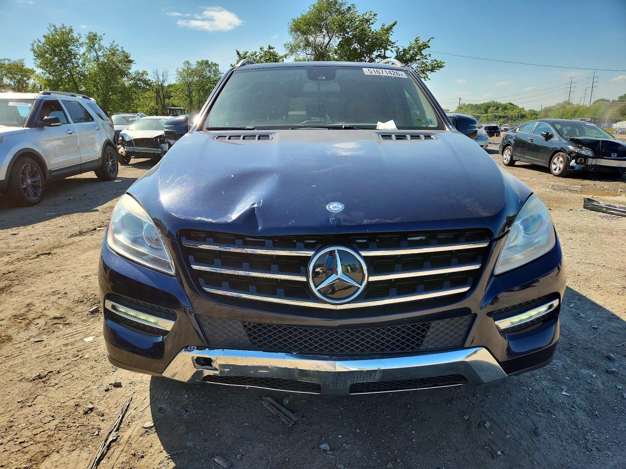 2014 Mercedes-benz Ml 350 4matic Blue vin: 4JGDA5HB5EA428144